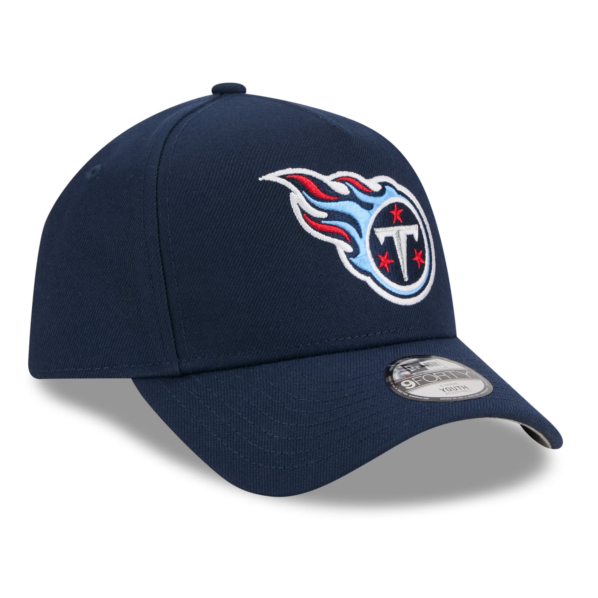 Youth New Era Navy Tennessee Titans 9FORTY A-Frame Adjustable Hat