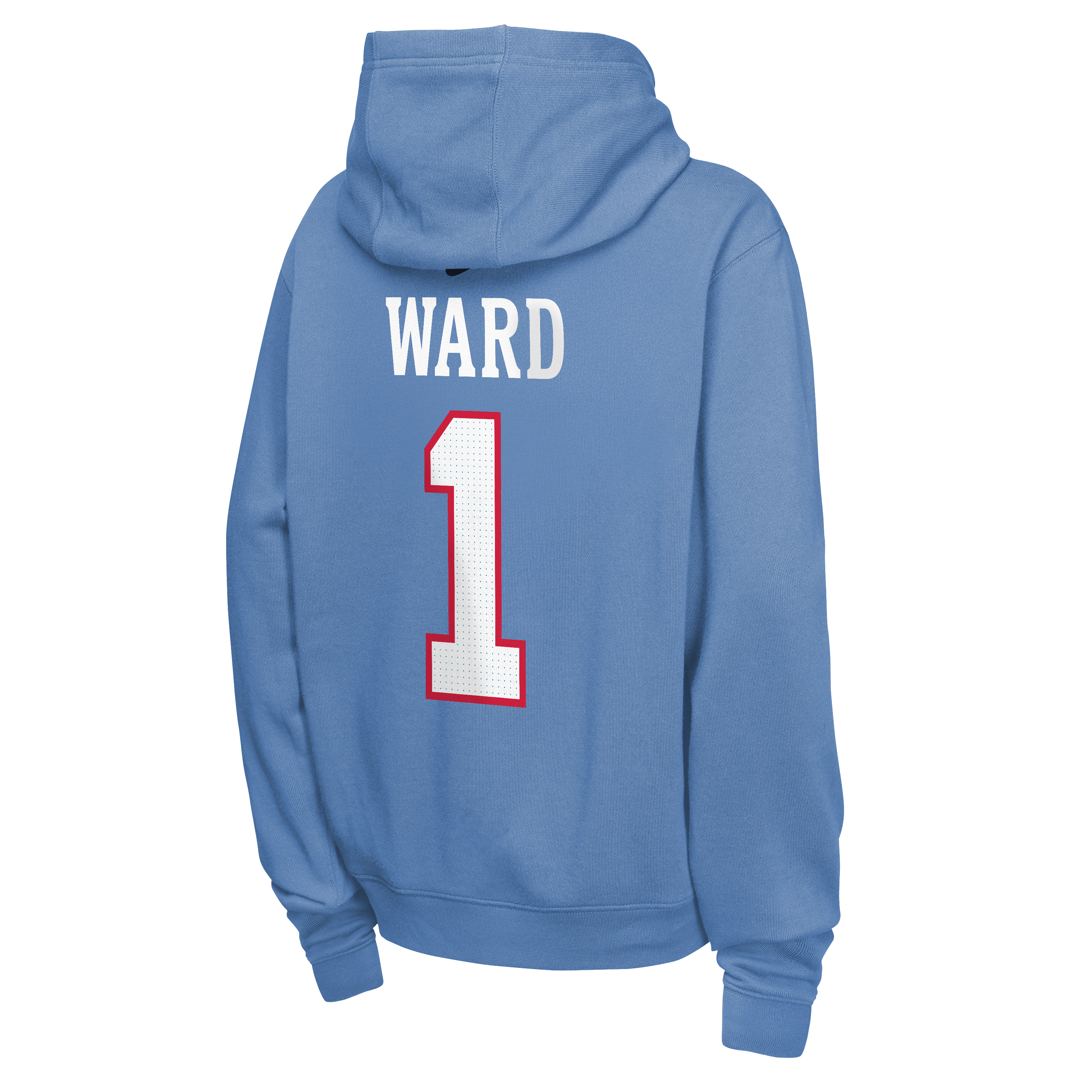 Youth Nike Cameron Ward Light Blue Tennessee Titans Name & Number Club Fleece Hoodie