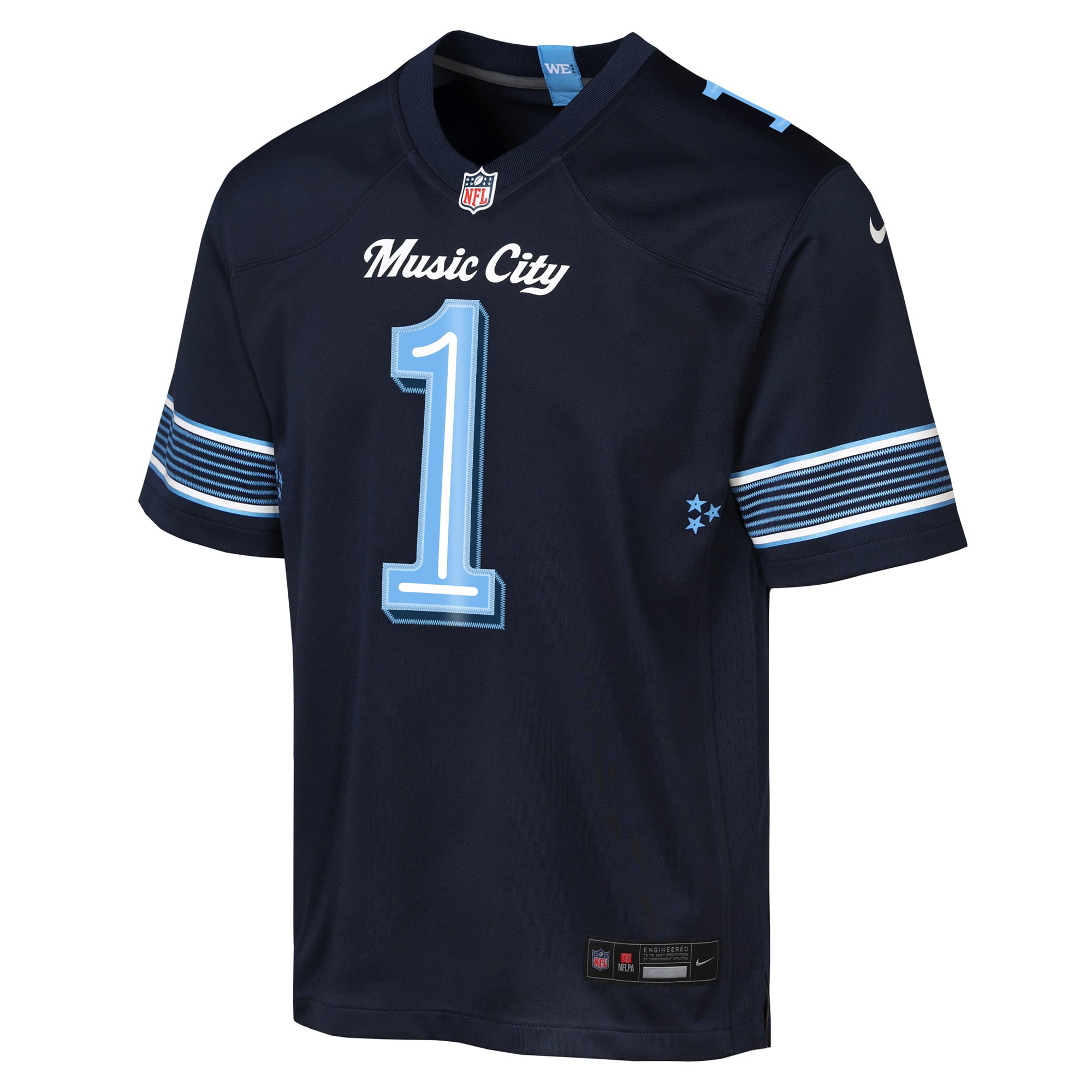 Youth Nike Cameron Ward Navy Tennessee Titans 2026 Rivalries Collection Game Jersey