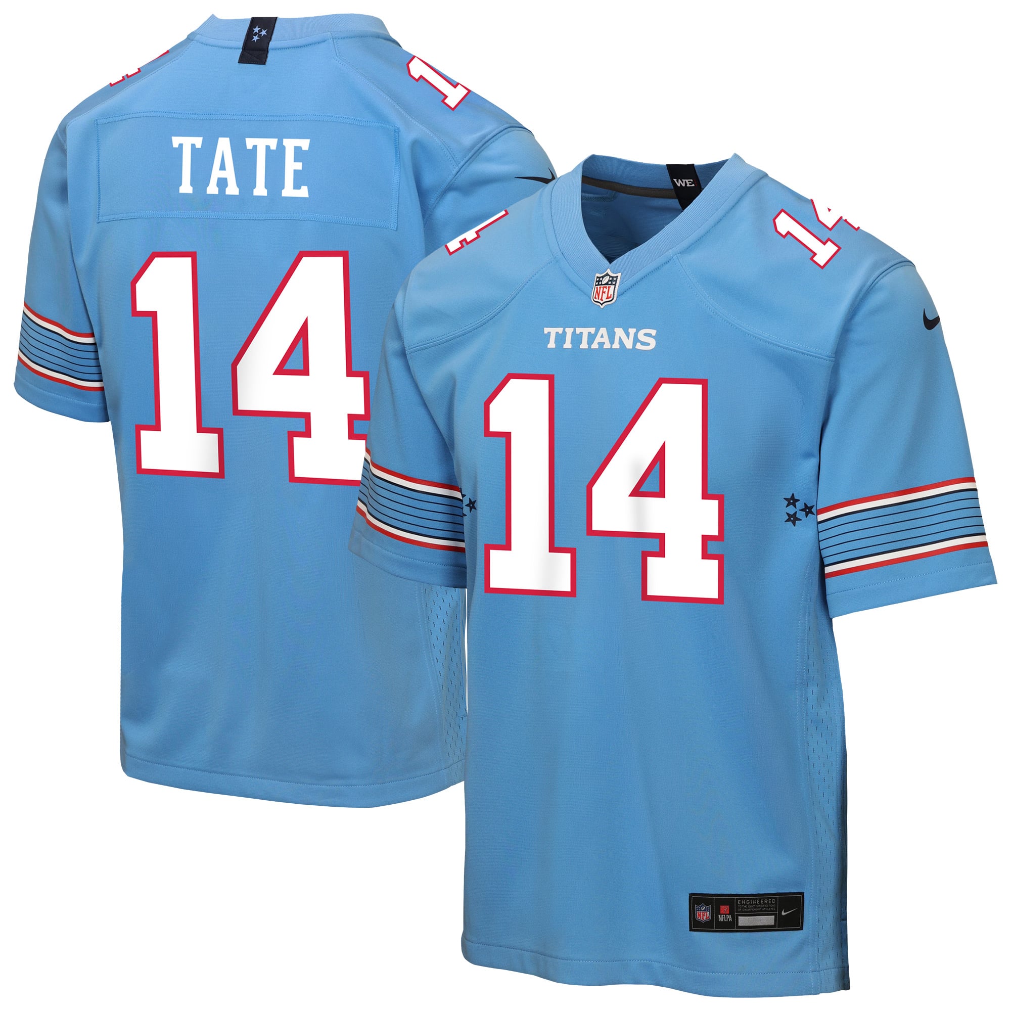 Youth Nike Carnell Tate Light Blue Tennessee Titans Team Game Jersey