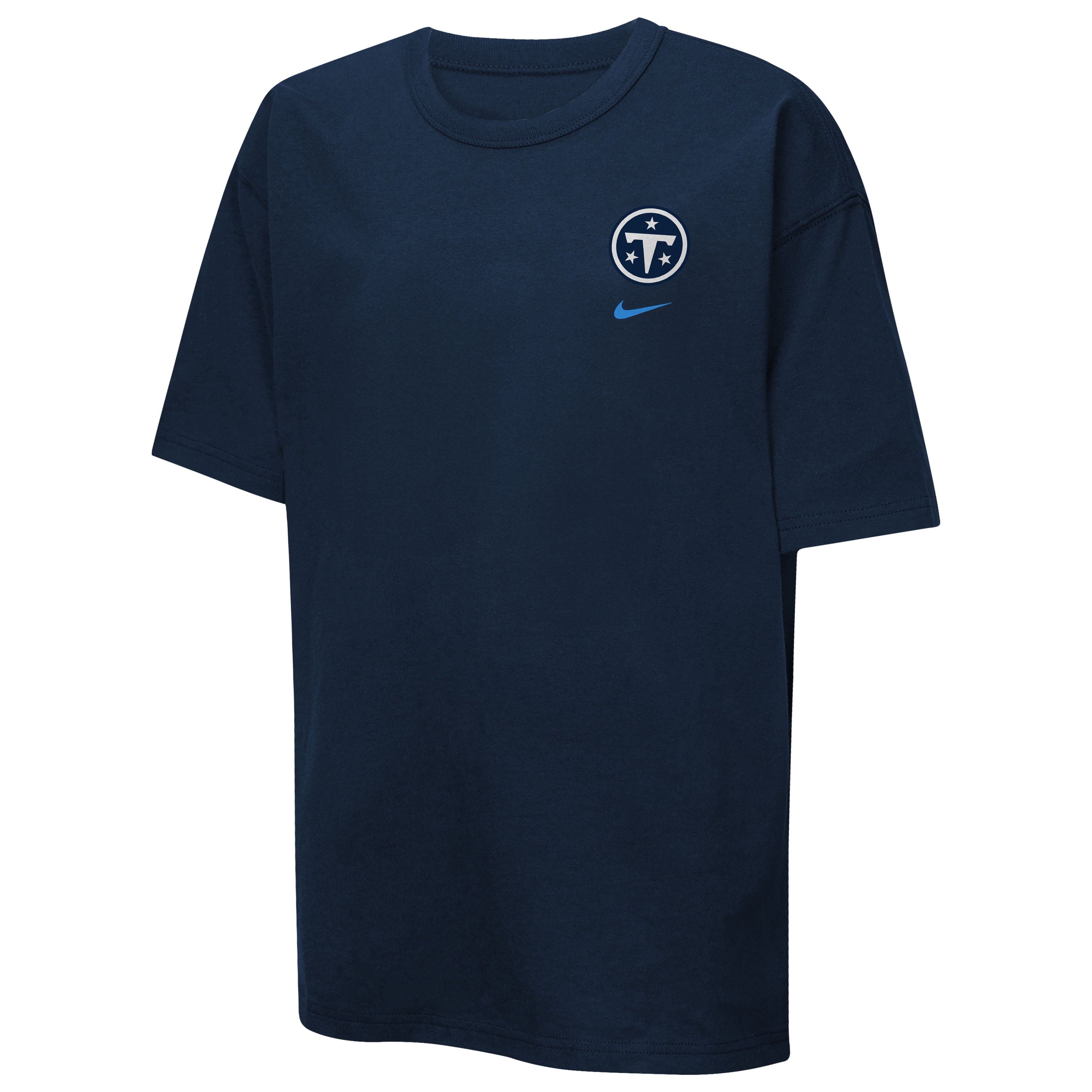 Youth Nike  Navy Tennessee Titans 2026 Rivalries Collection Helmet Max90 T-Shirt