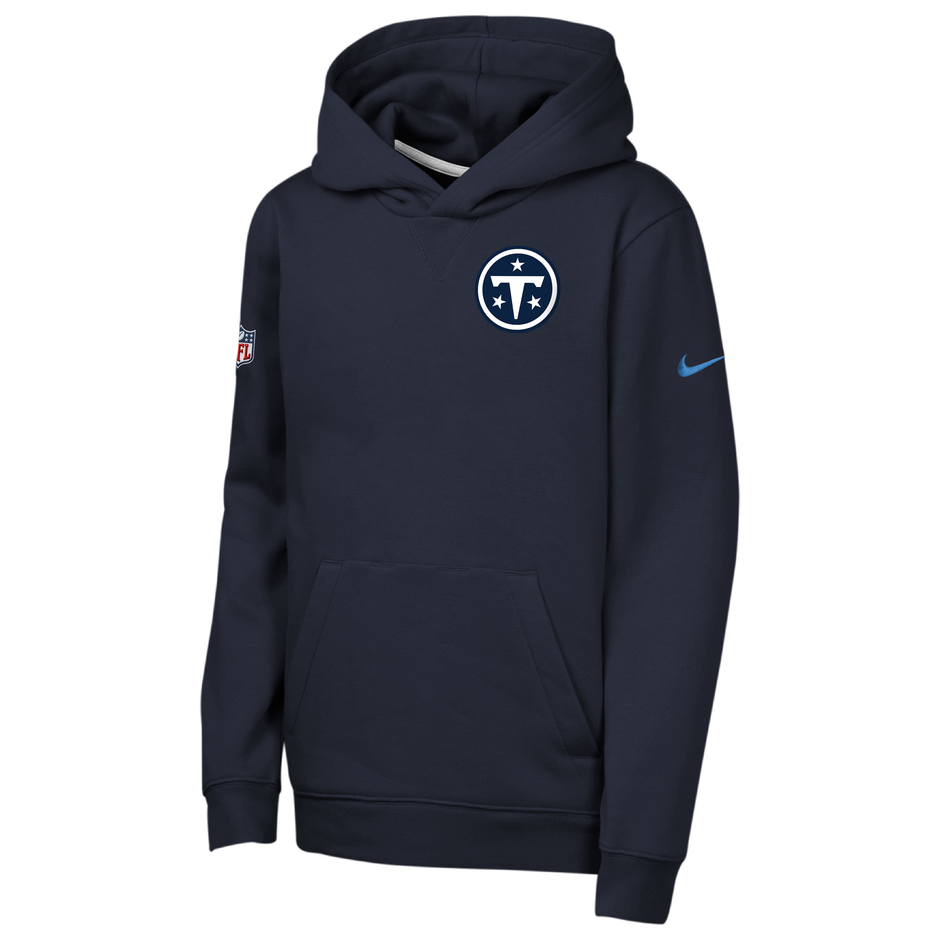 Youth Nike  Navy Tennessee Titans 2026 Rivalries Collection Sideline Club Fleece Pullover Hoodie