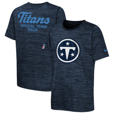  Tennessee Titans Nike Youth 2026 Rivalries Collection Sideline Velocity T-Shirt - Navy
