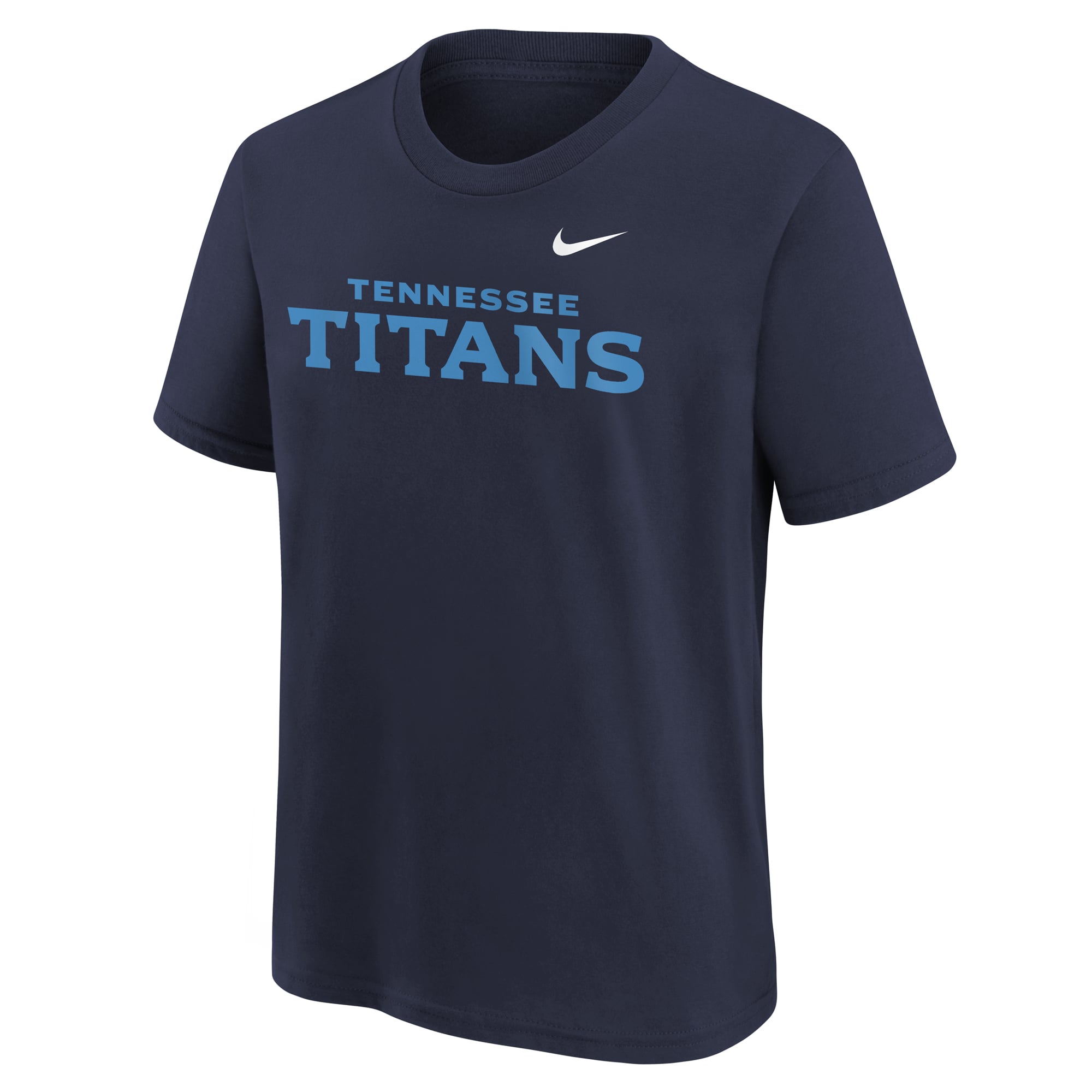 T-shirt Nike bleu marine pour jeunes avec logo des Tennessee Titans