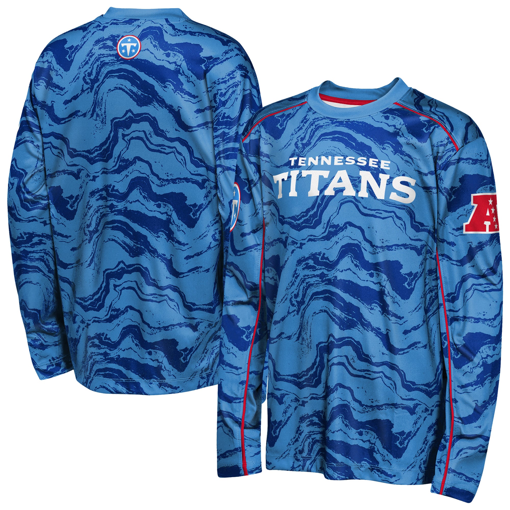 T-shirt à manches longues Youth Outerstuff bleu clair Tennessee Titans Tailgate Performance