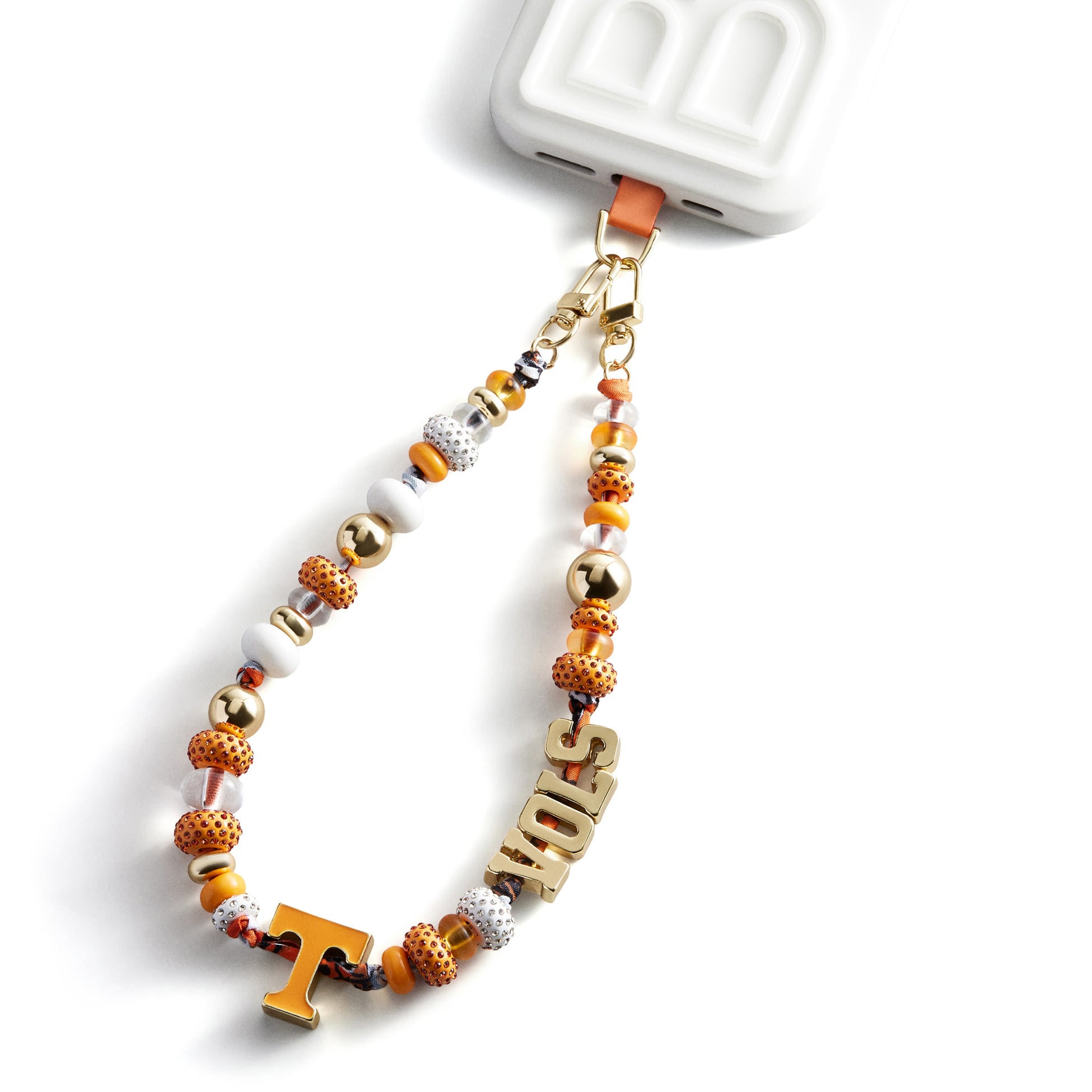 BaubleBar Tennessee Volunteers Beaded Phone Strap