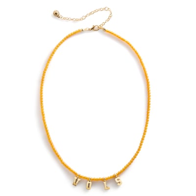 Collier à slogan délicat en perles de Tennessee Volunteers BaubleBar