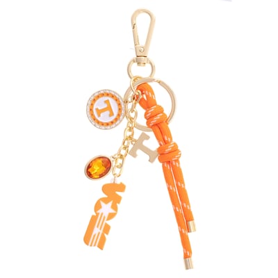 Tennessee Volunteers CANVAS Style 18k Gold-Plated Cluster Bag Charm