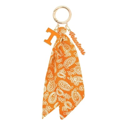 Tennessee Volunteers CANVAS Style 18k Gold-Plated Logo Bandana Scarf Bag Charm