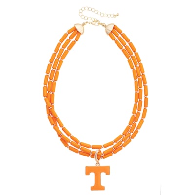 Tennessee Volunteers CANVAS Style Three-Row Beaded Necklace