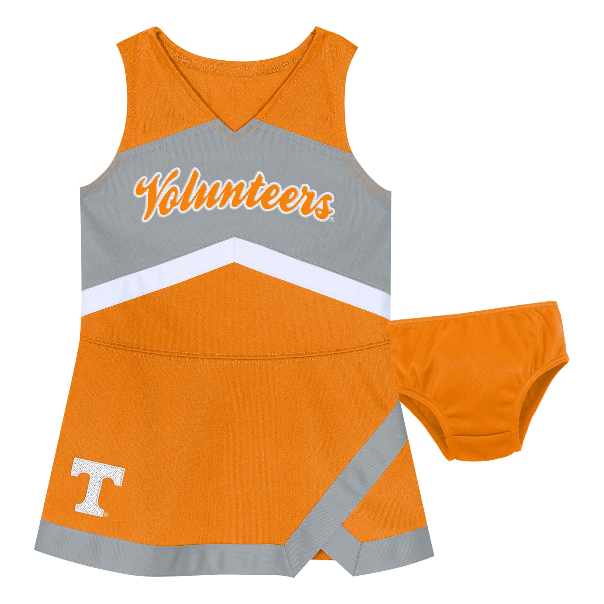 Girls Preschool Outerstuff Tennessee Orange Volunteers Two-Piece Cheer Captain Jumper Dress & Bloomers Set