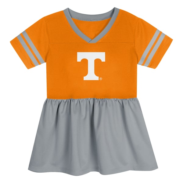 vols jersey dress Girls Preschool Outerstuff Tennessee Orange/Grey Volunteers Stadium Lights Fashion Shirt dress
