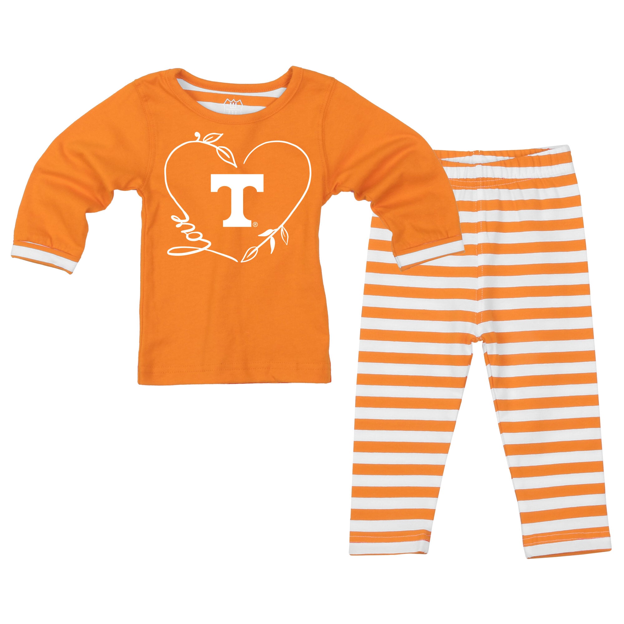 Ensemble 2 pièces pour petites filles Wes & Willy Tennessee Volunteers orange : haut à manches longues et pantalon