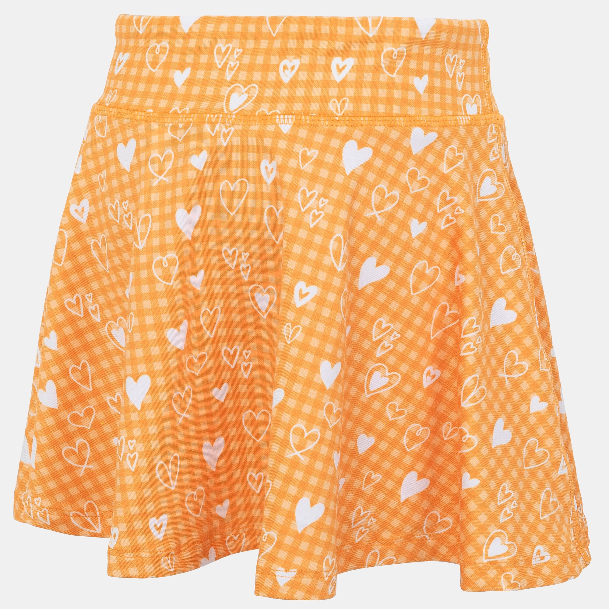Jeunes filles ZooZatz Tennessee Orange Volunteers Jupe-short fluide en forme de cœur