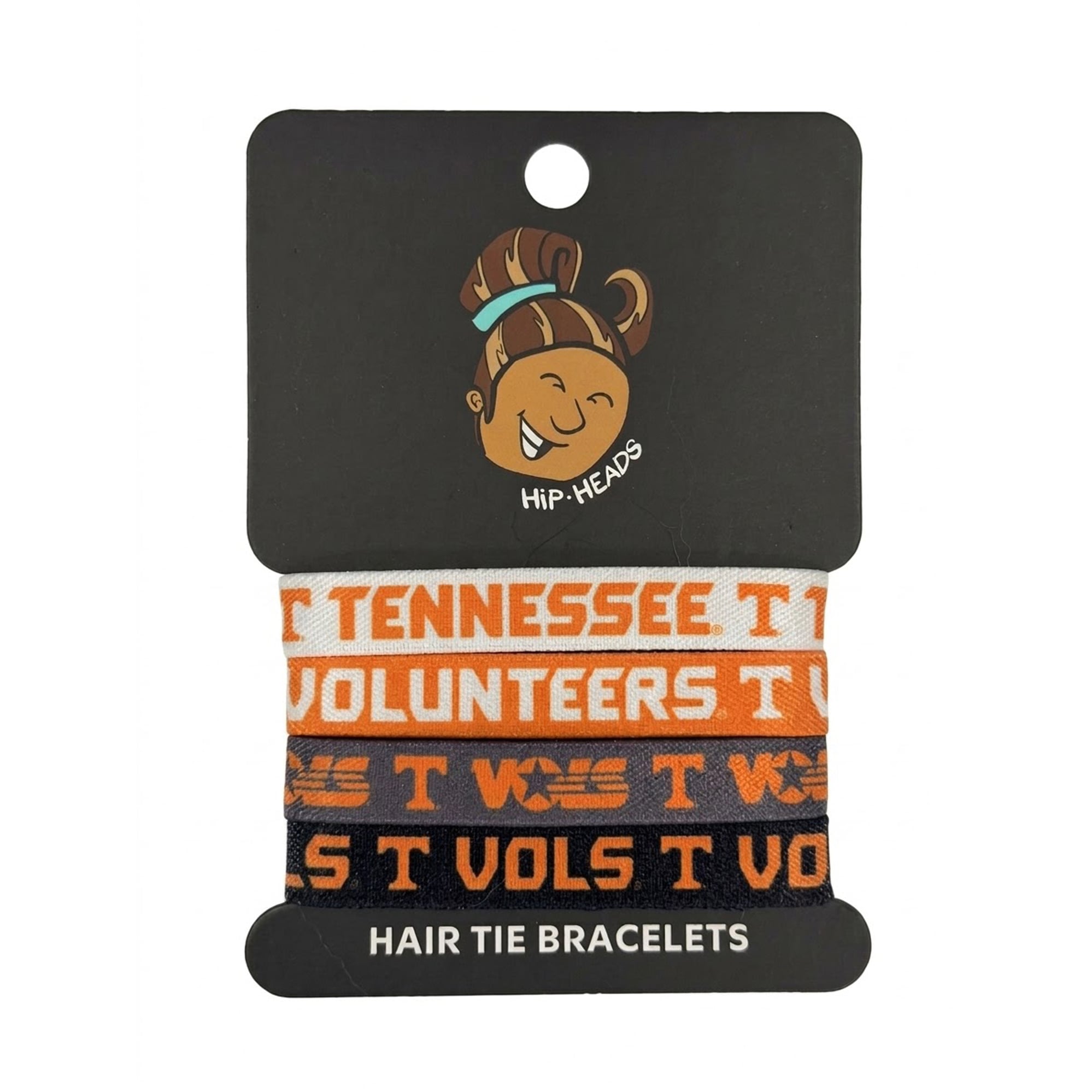 Hip Heads Tennessee Volunteers - Lot de quatre bracelets élastiques à cheveux
