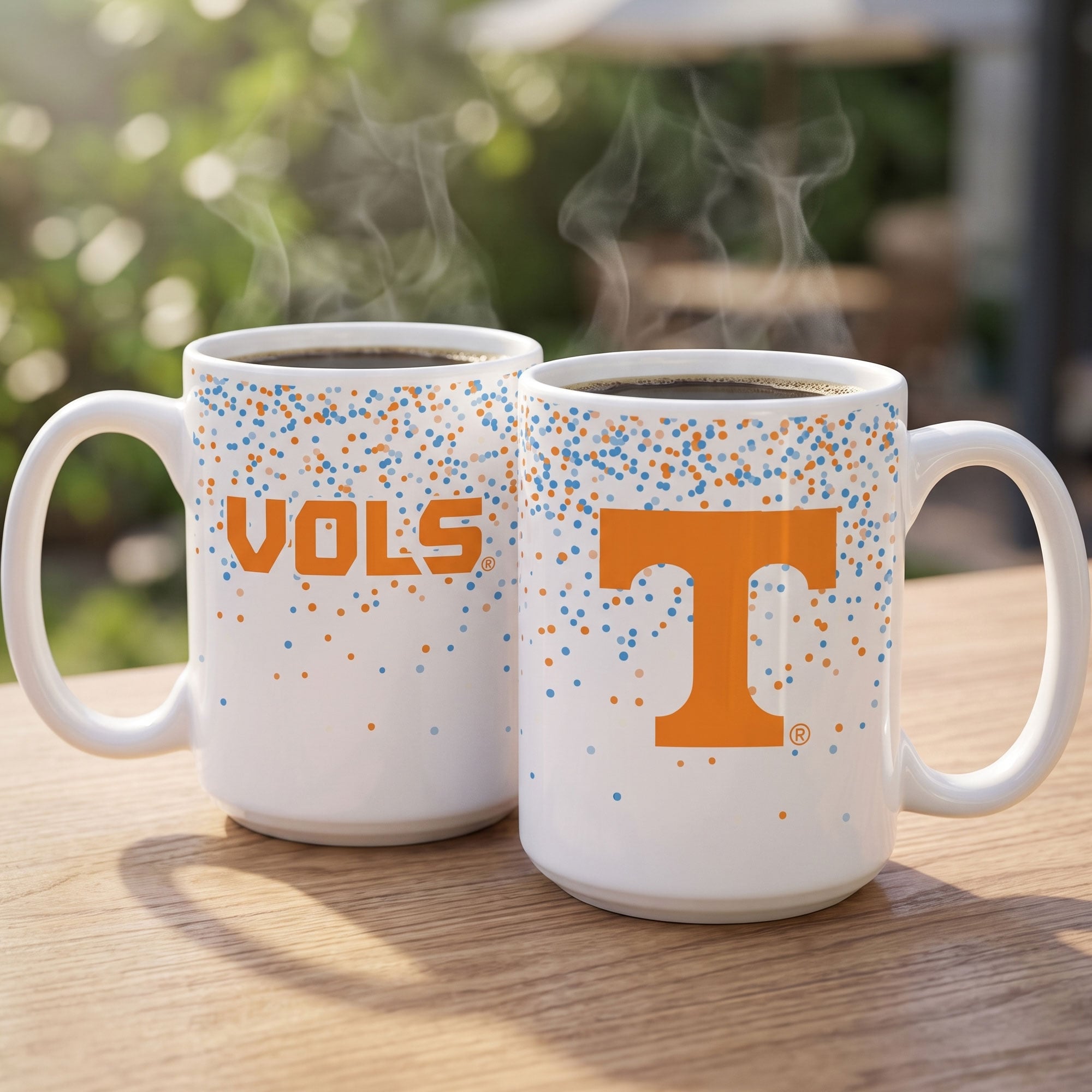 Mug à confettis des Volunteers d'Indigo Falls, Tennessee - Lot de 2