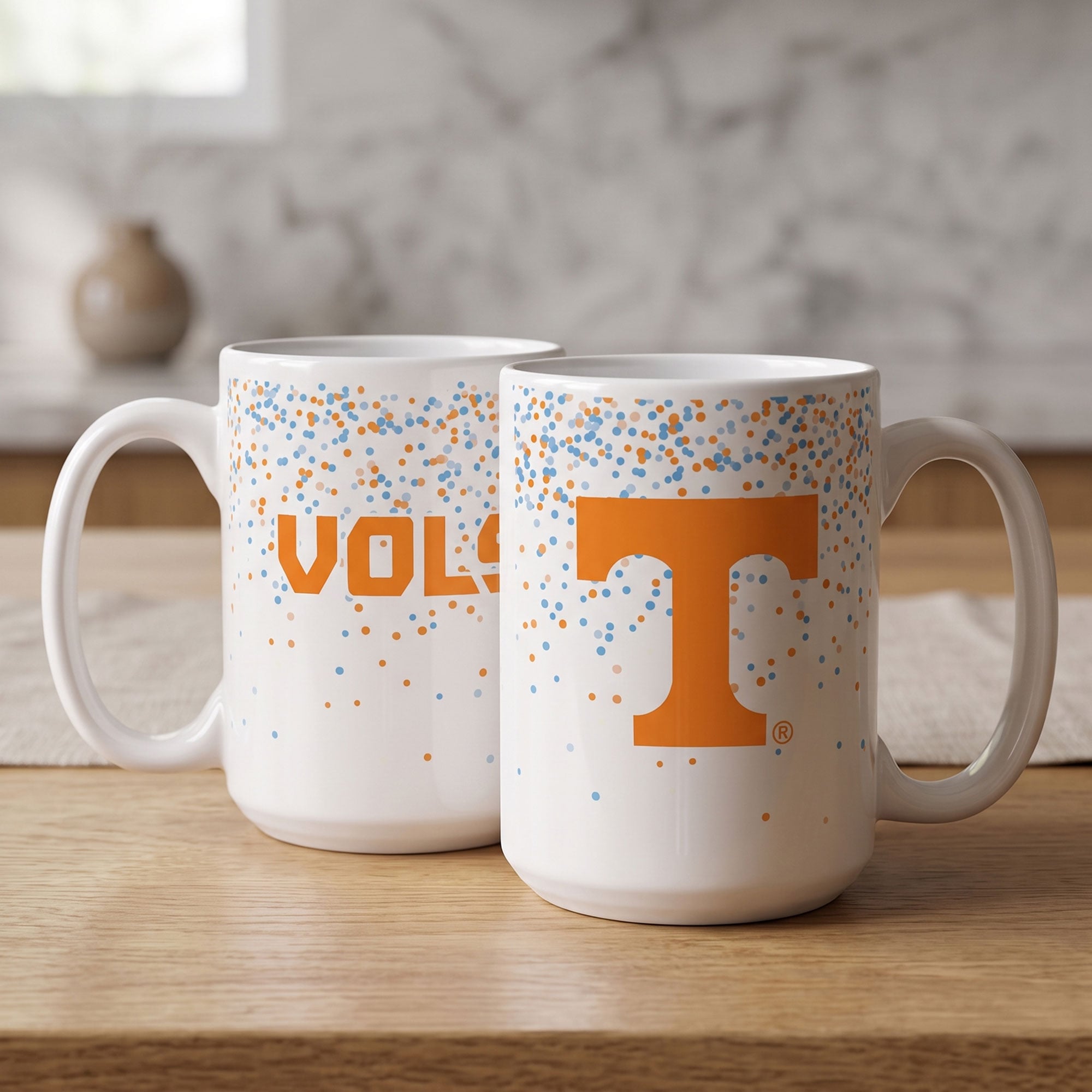 Mug à confettis des Volunteers d'Indigo Falls, Tennessee - Lot de 2