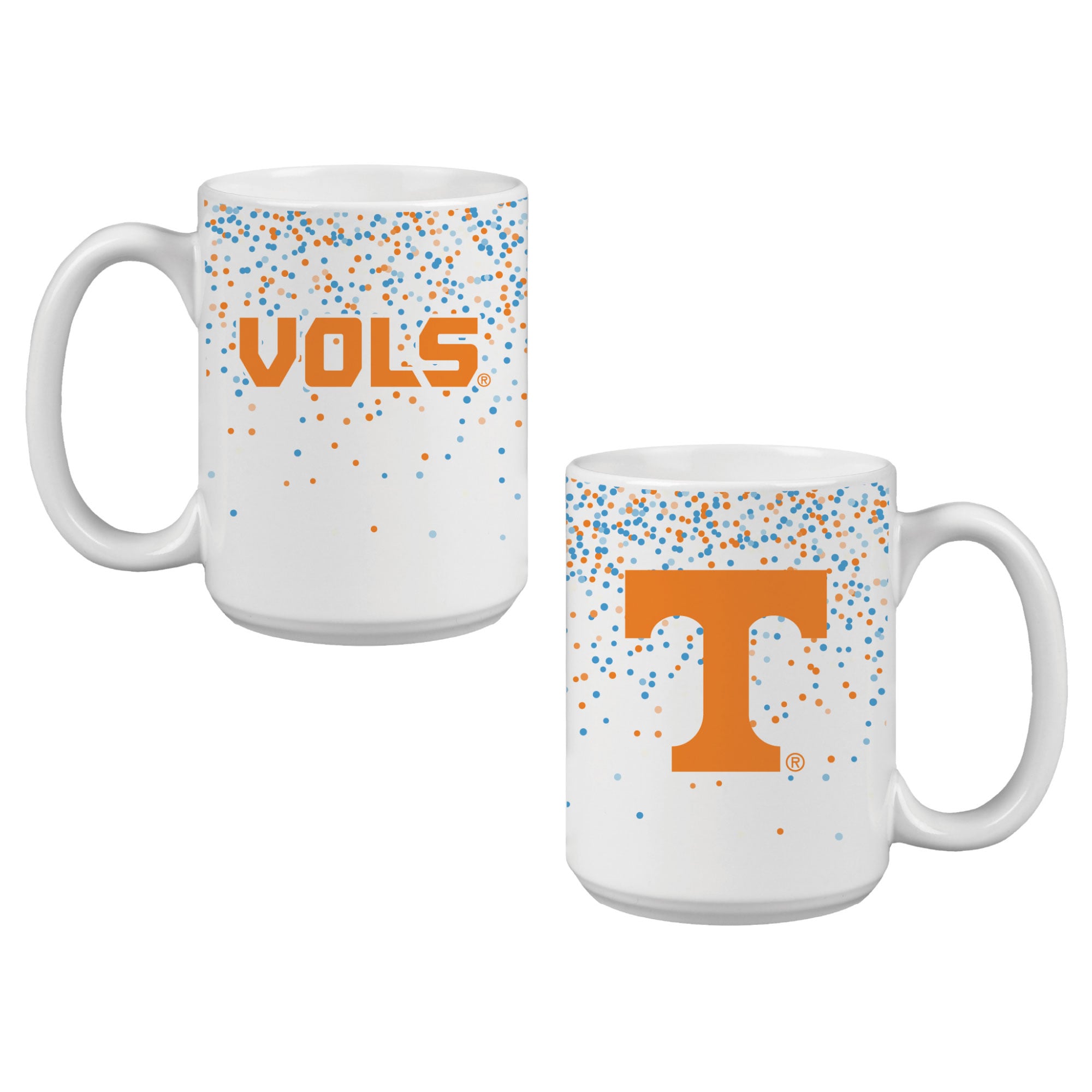 Mug à confettis des Volunteers d'Indigo Falls, Tennessee - Lot de 2