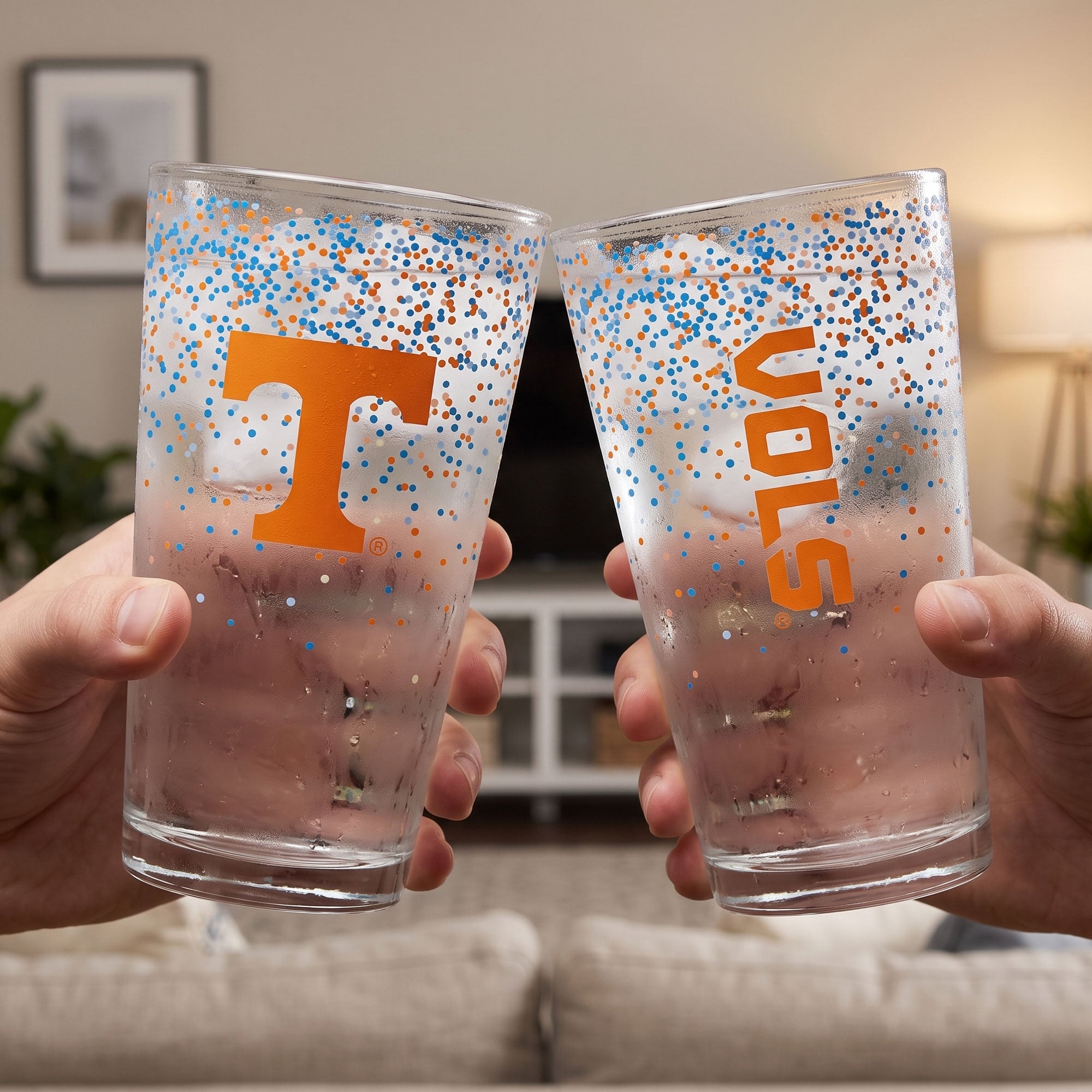 Indigo Falls Tennessee Volunteers Confetti Pints ​​- Lot de 2