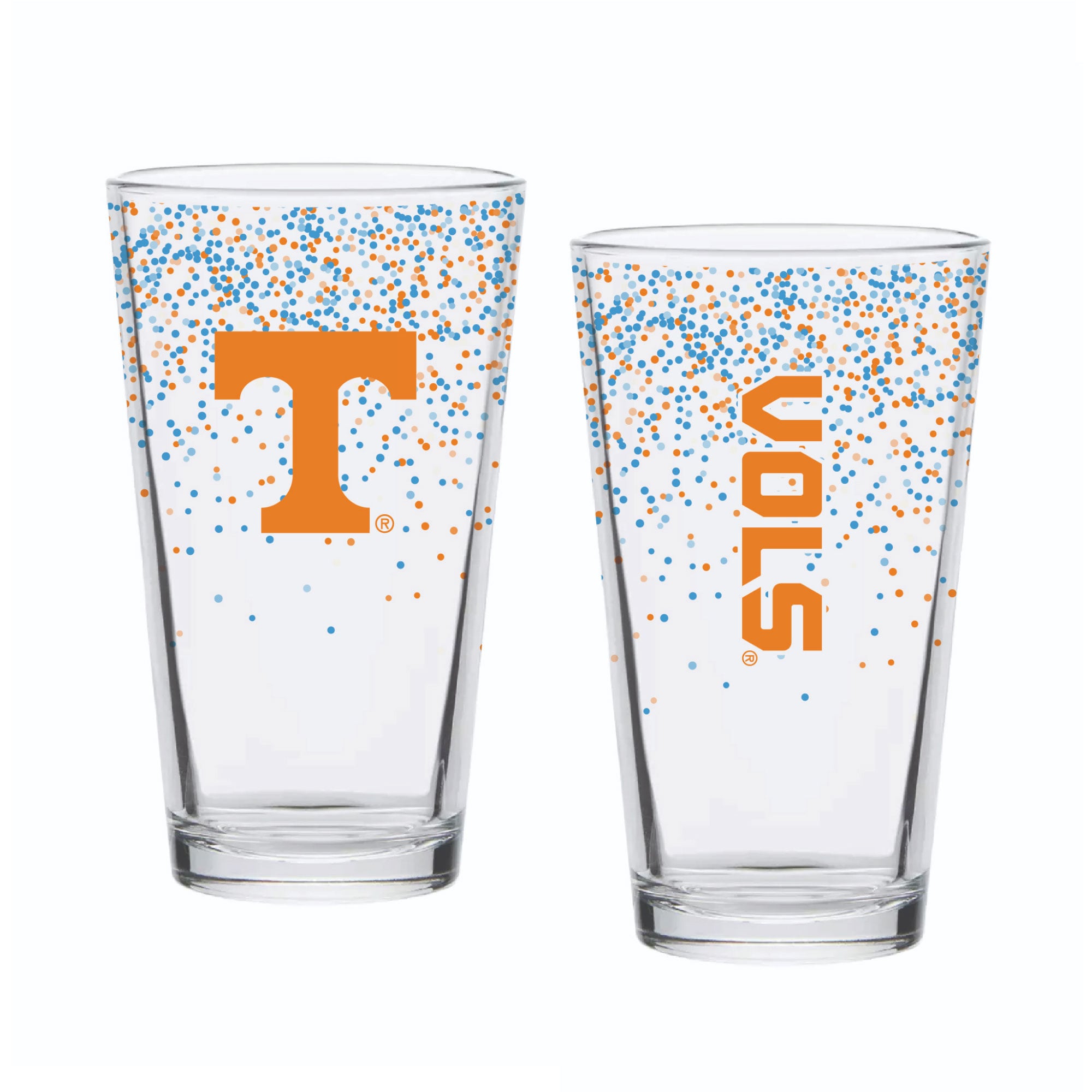 Indigo Falls Tennessee Volunteers Confetti Pints ​​- Lot de 2