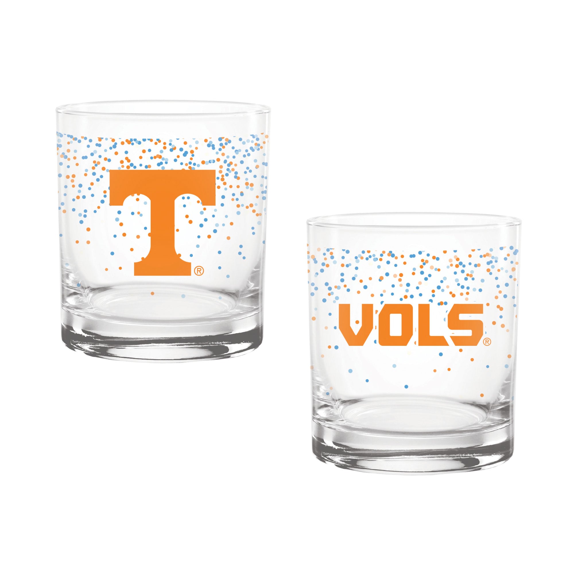 Ensemble de 2 verres à whisky Confetti Volunteers d'Indigo Falls, Tennessee