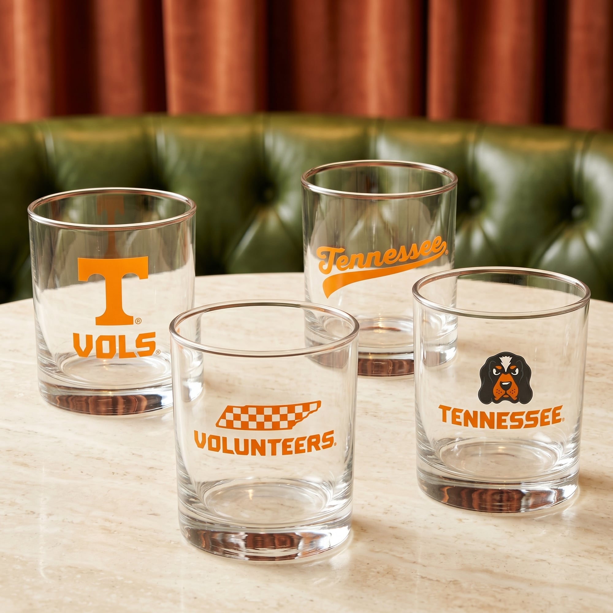 Indigo Falls  Tennessee Volunteers Core 4-Pack Collectors Rocks Glass Set