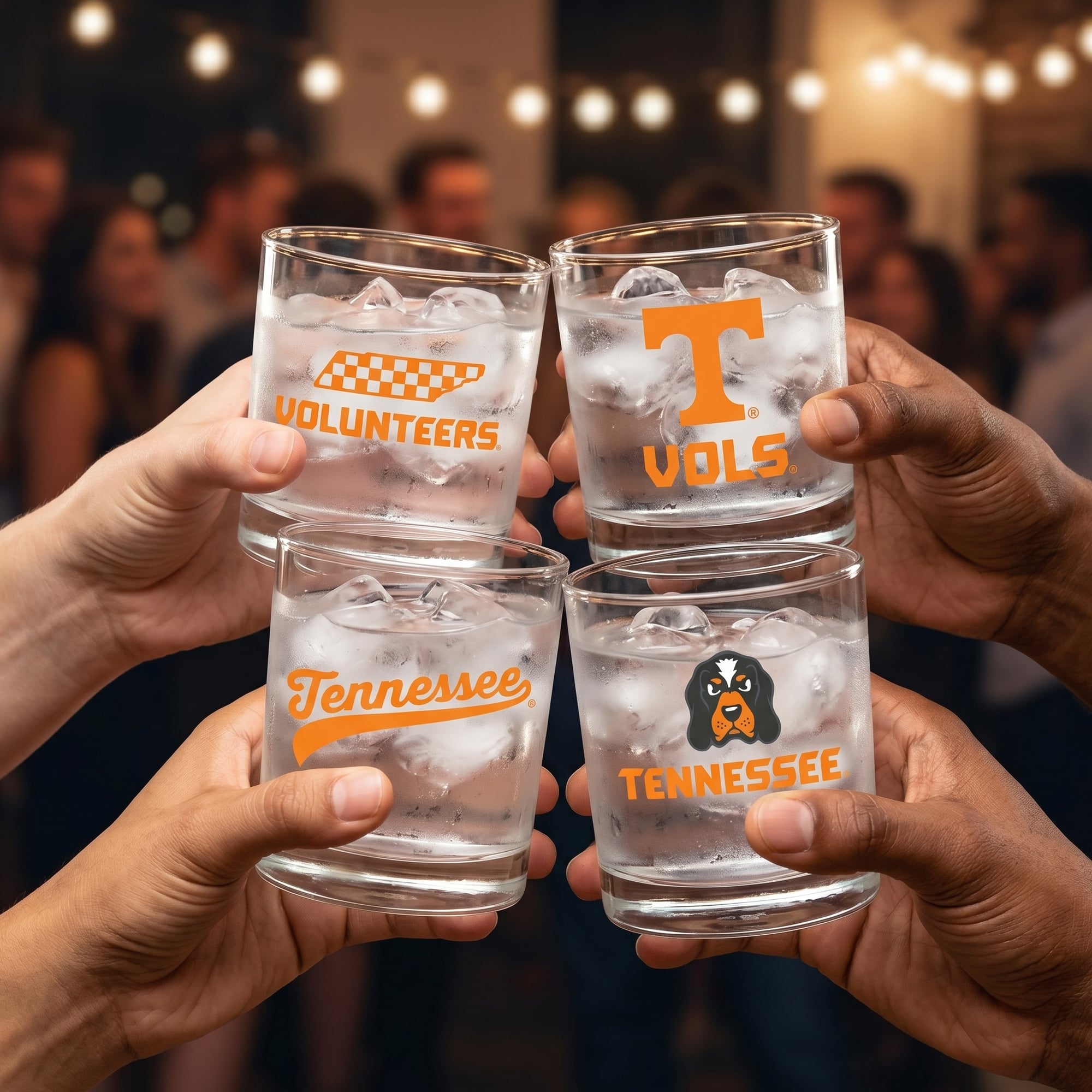 Indigo Falls  Tennessee Volunteers Core 4-Pack Collectors Rocks Glass Set