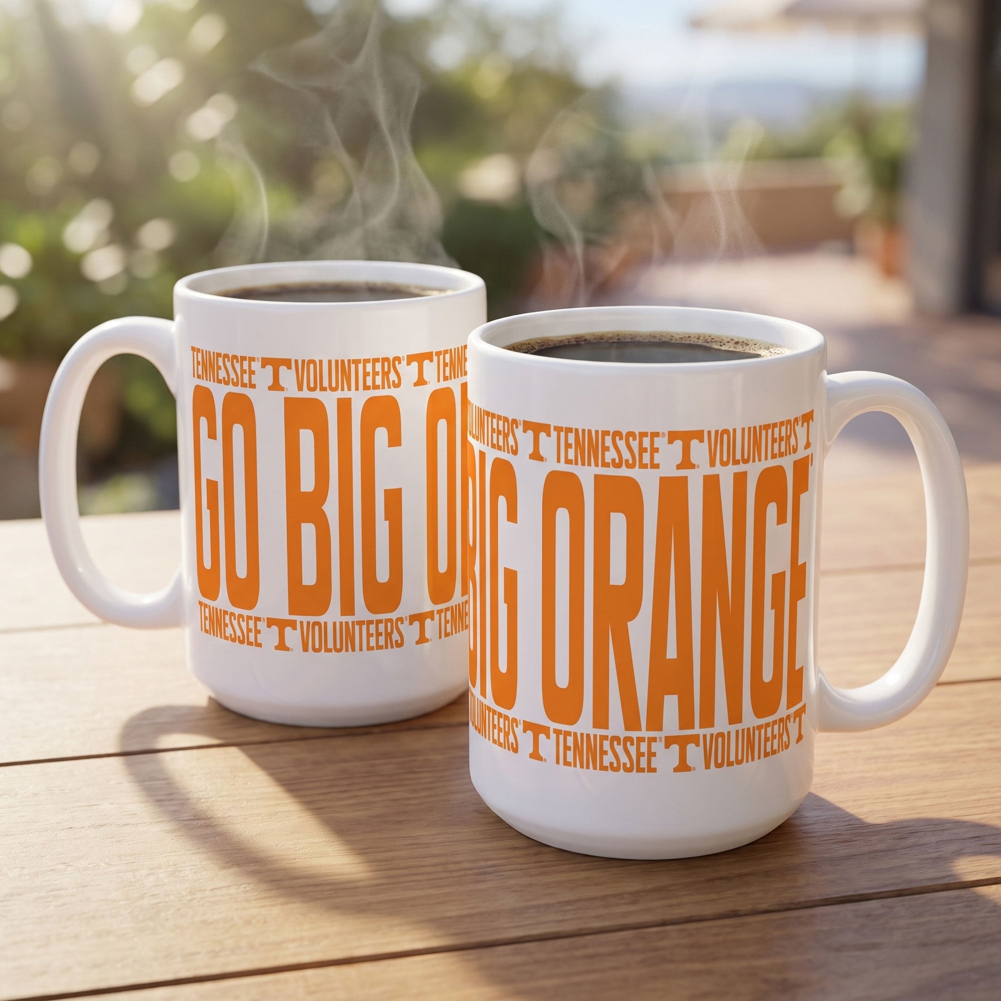 Mug surélevé des Volunteers d'Indigo Falls (Tennessee) - Lot de 2