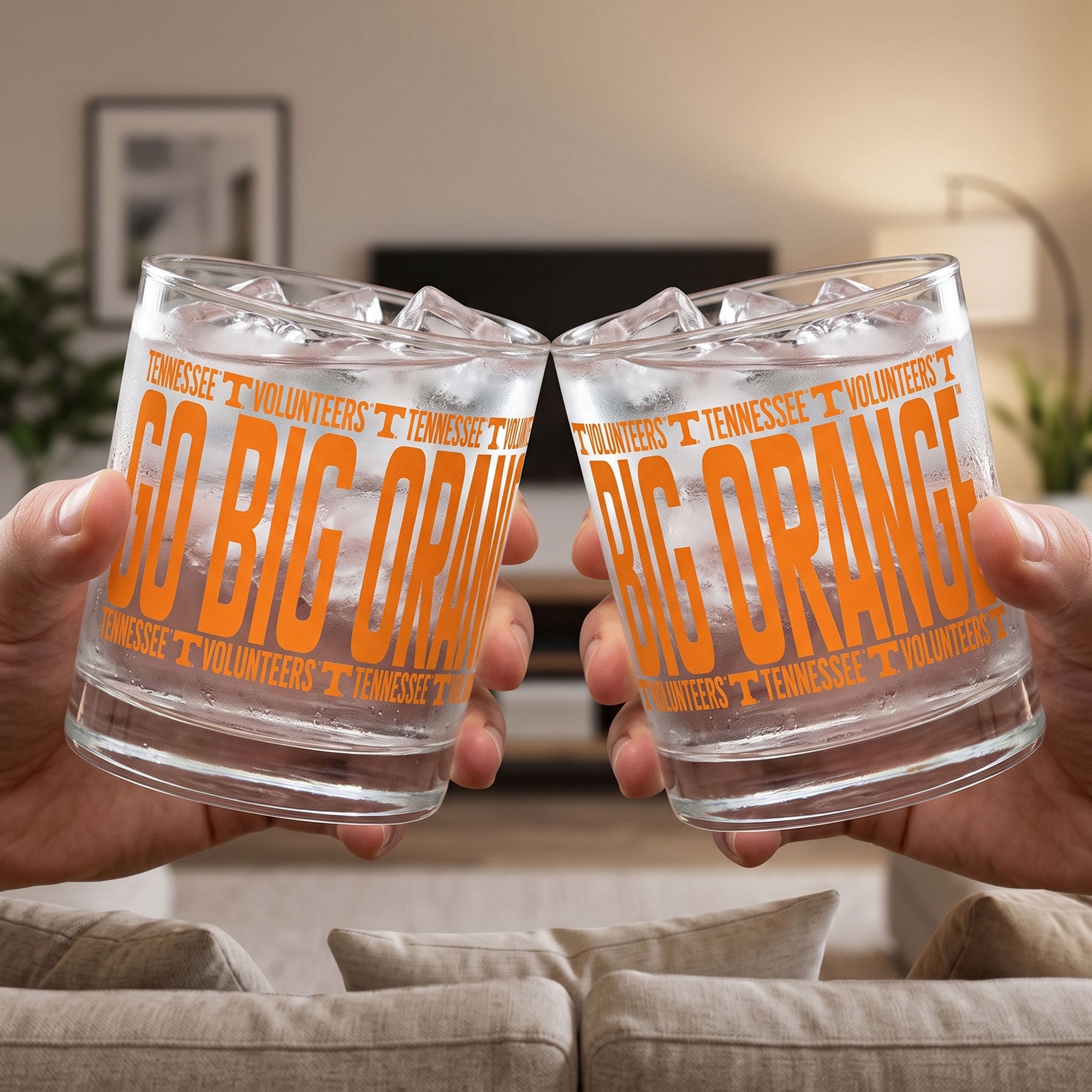 Verres à whisky surélevés Indigo Falls Tennessee Volunteers - Lot de 2