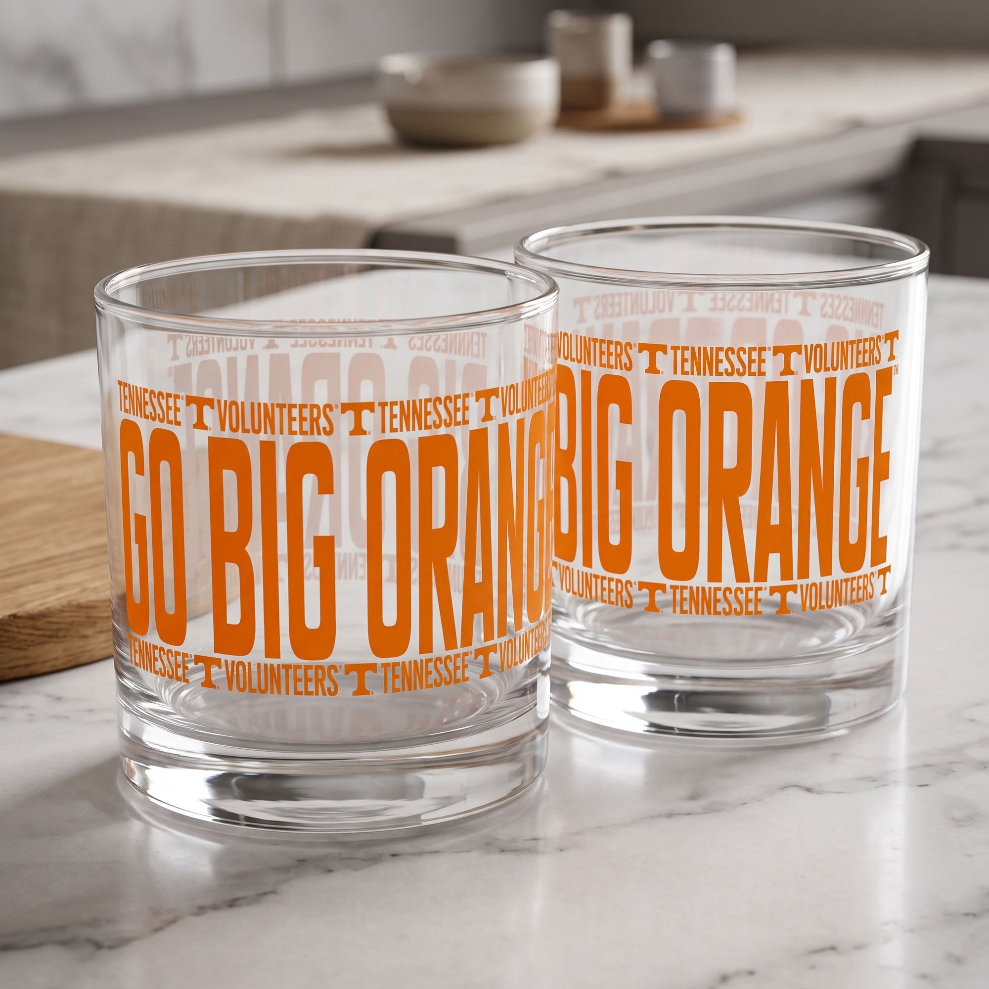 Verres à whisky surélevés Indigo Falls Tennessee Volunteers - Lot de 2