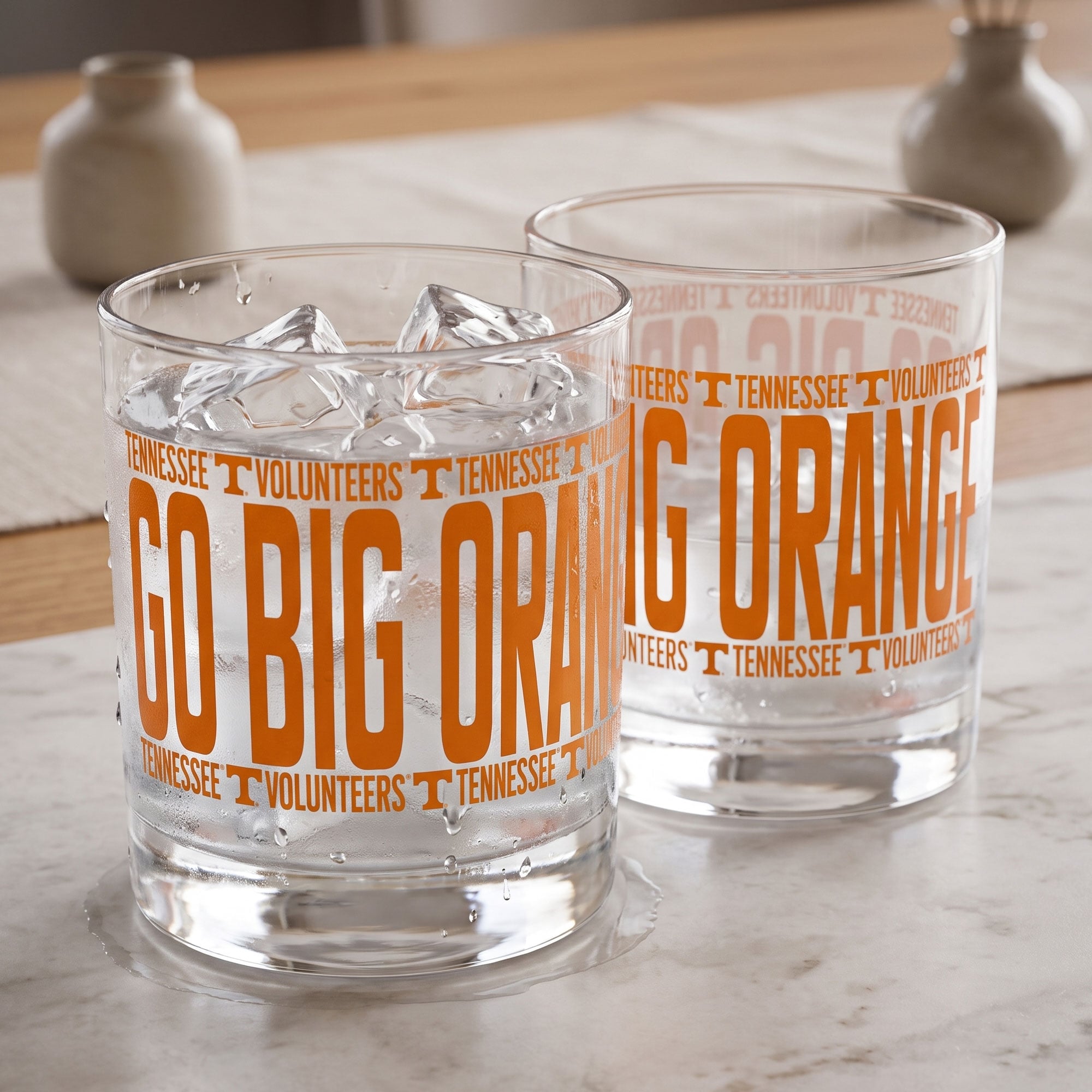 Verres à whisky surélevés Indigo Falls Tennessee Volunteers - Lot de 2