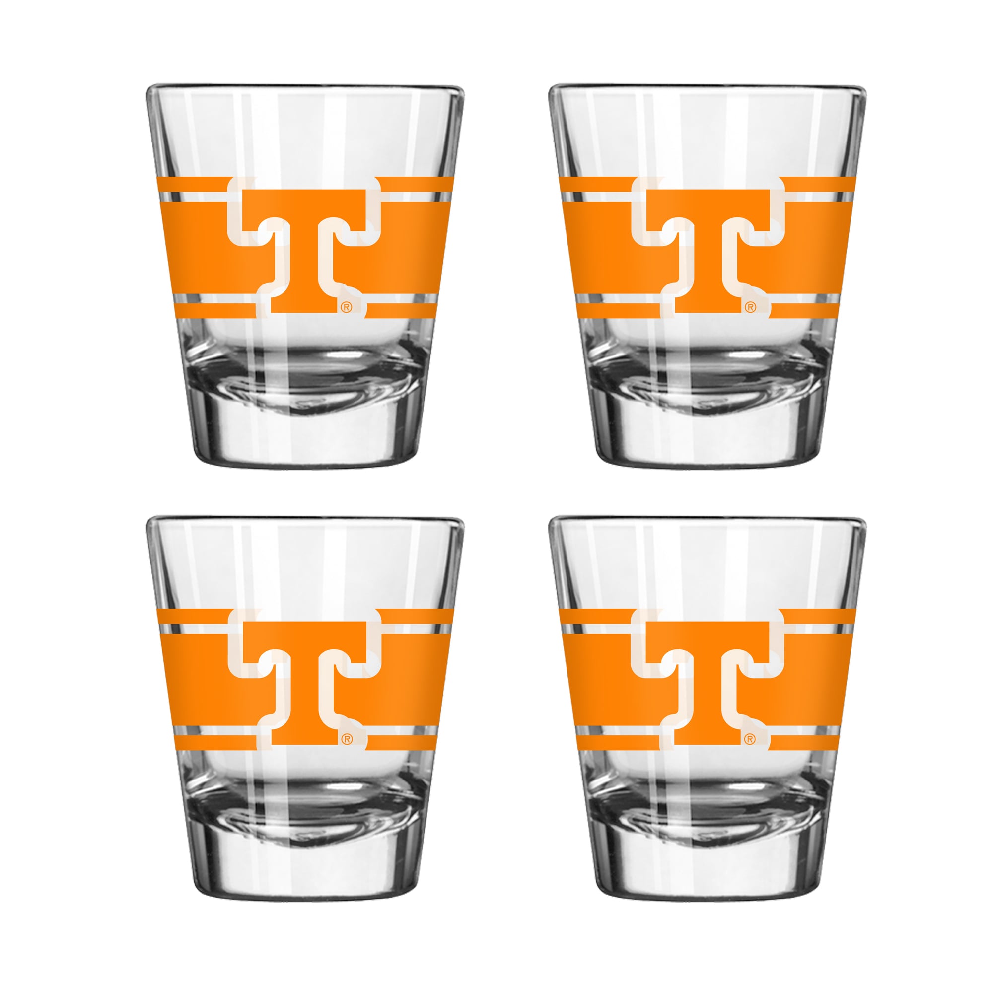 Ensemble de quatre verres à shot rayés Logo Brands Tennessee Volunteers