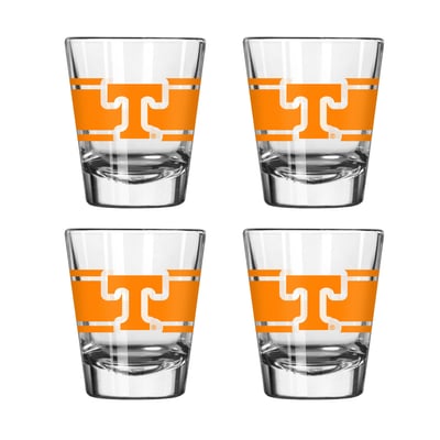 Tennessee Volunteers Logo Brands Four-Piece Stripe Shot Glass Set