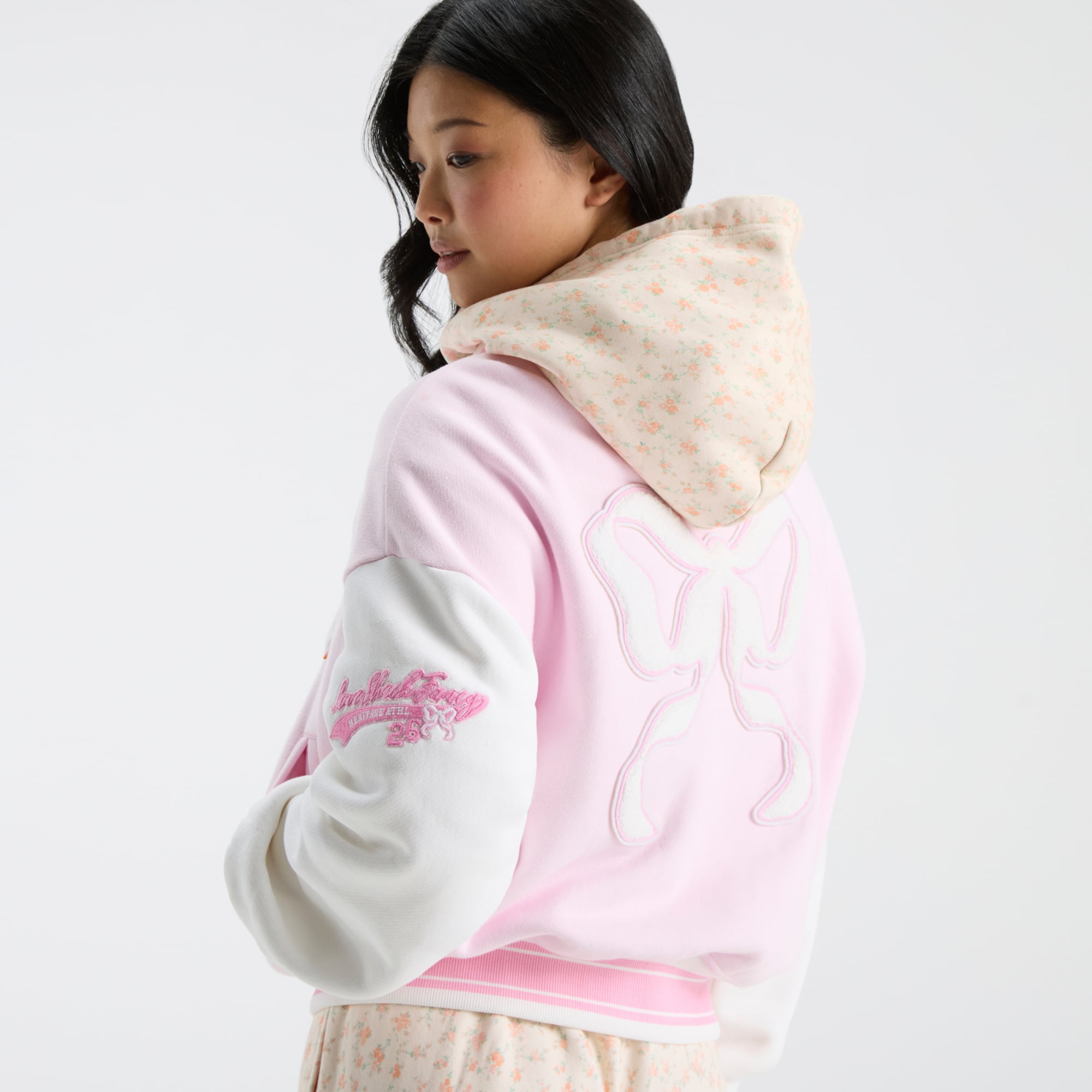 LoveShackFancy Women's Pink Tennessee Volunteers Collegiate Varsity Full-Snap Jacket