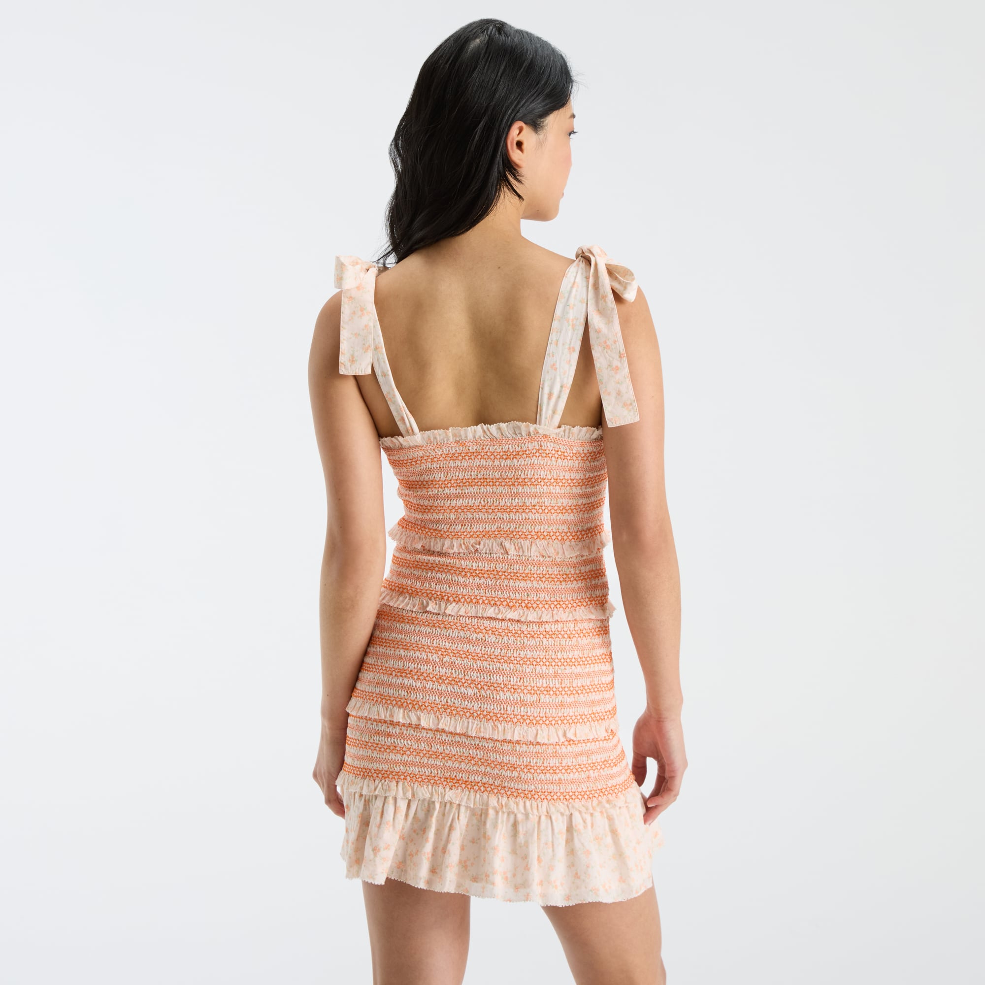 LoveShackFancy Women's Tennessee Orange Volunteers Belle Smocked Dress