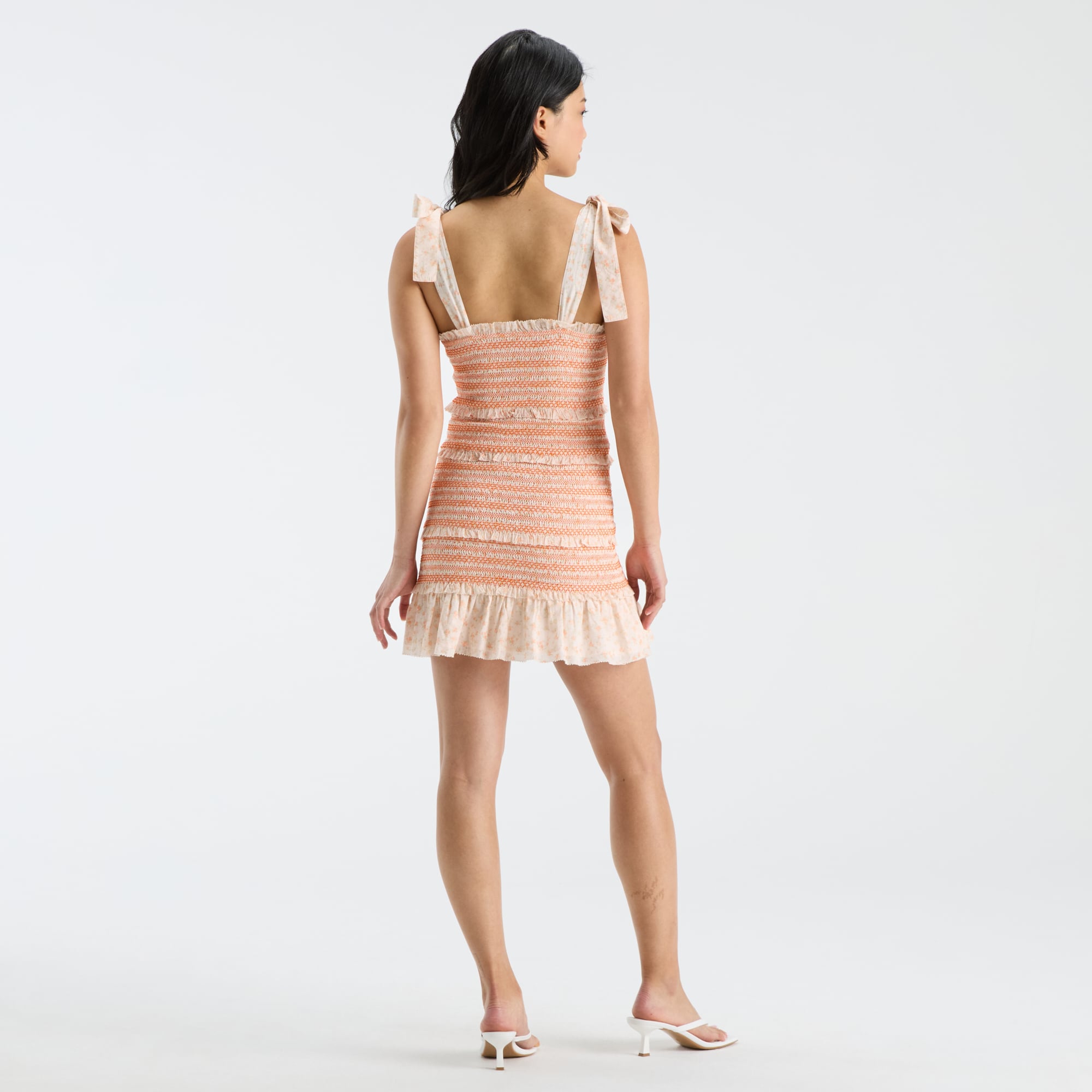 LoveShackFancy Women's Tennessee Orange Volunteers Belle Smocked Dress