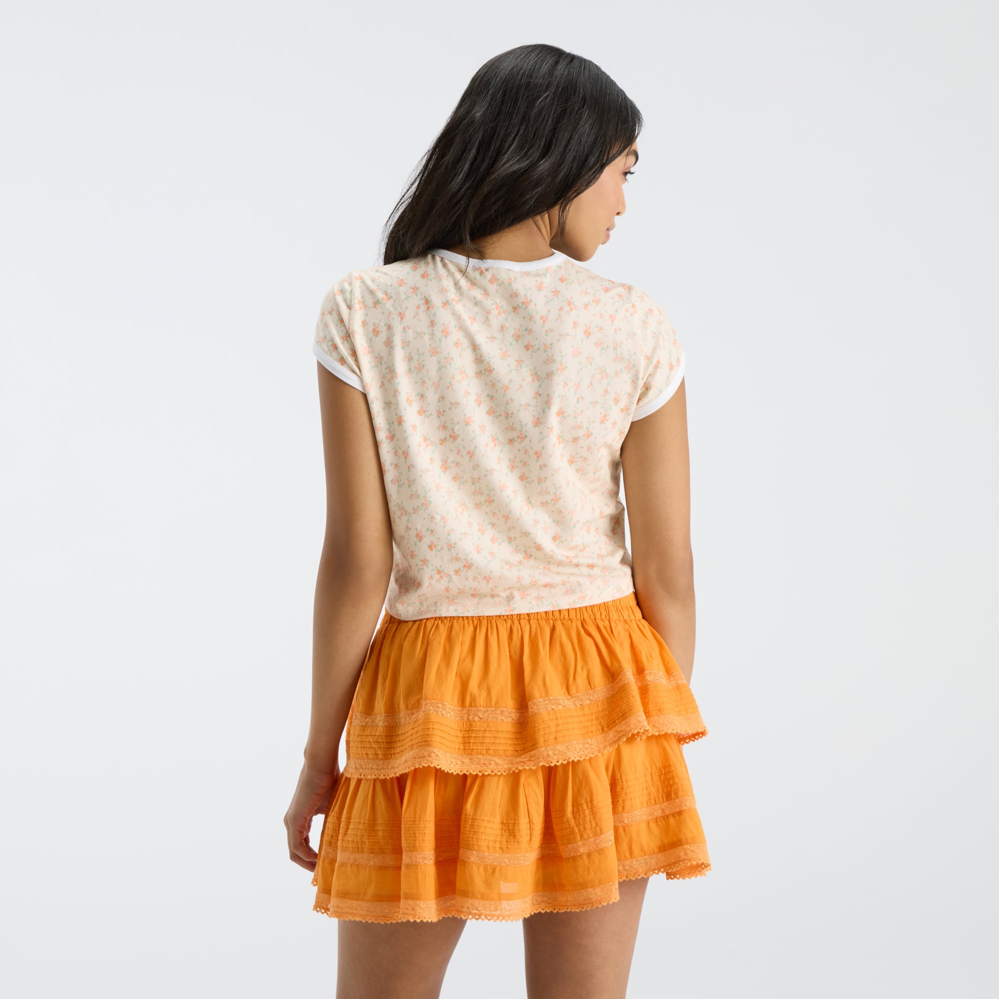 LoveShackFancy Women's Tennessee Orange Volunteers MaryKate Ringer T-Shirt