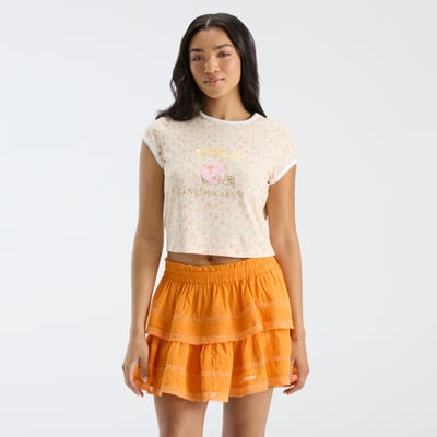 LoveShackFancy Tennessee Volunteers Women's MaryKate Ringer T-Shirt - Tennessee Orange