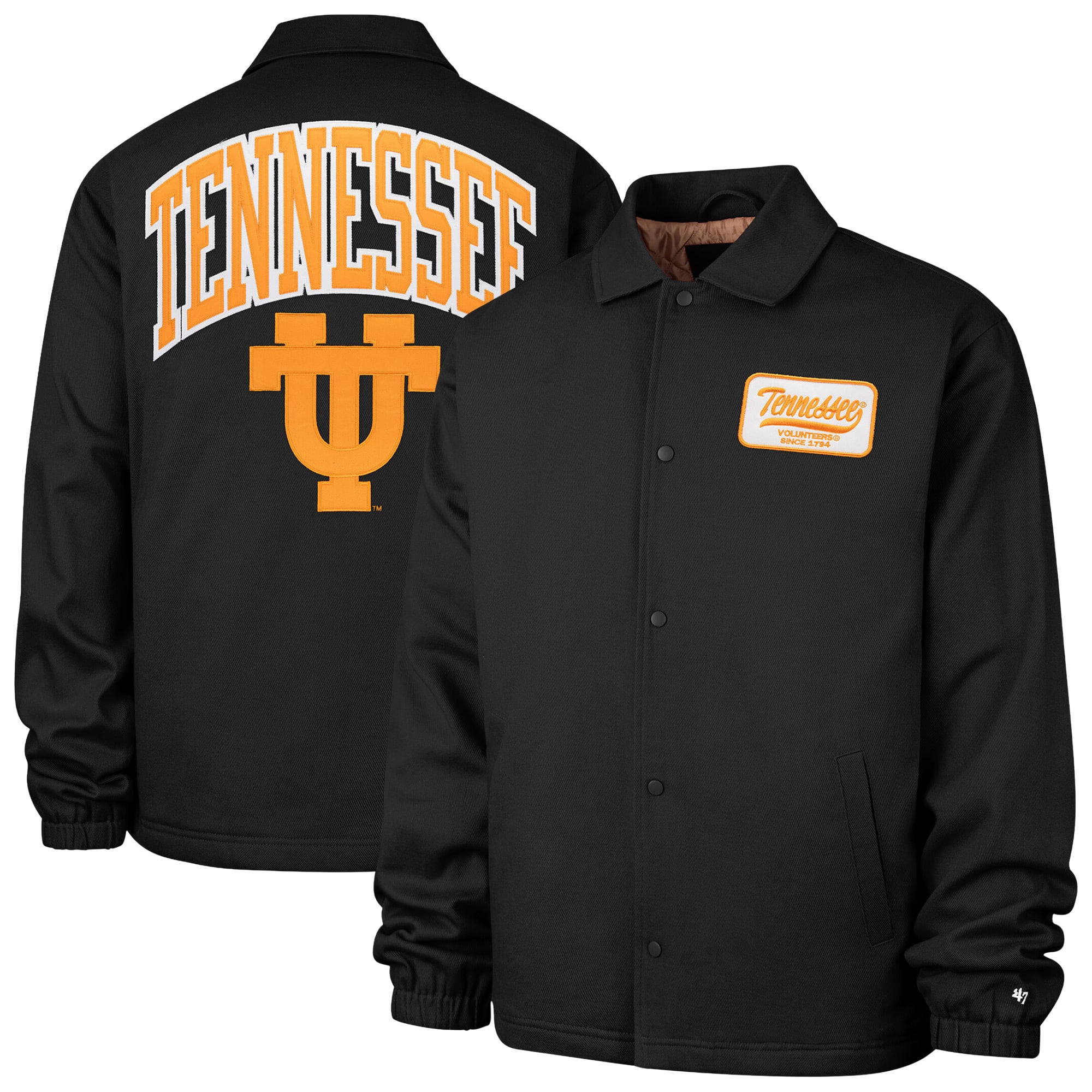Men's '47 Black Tennessee Volunteers Retread Full-Snap Coaches Jacket
