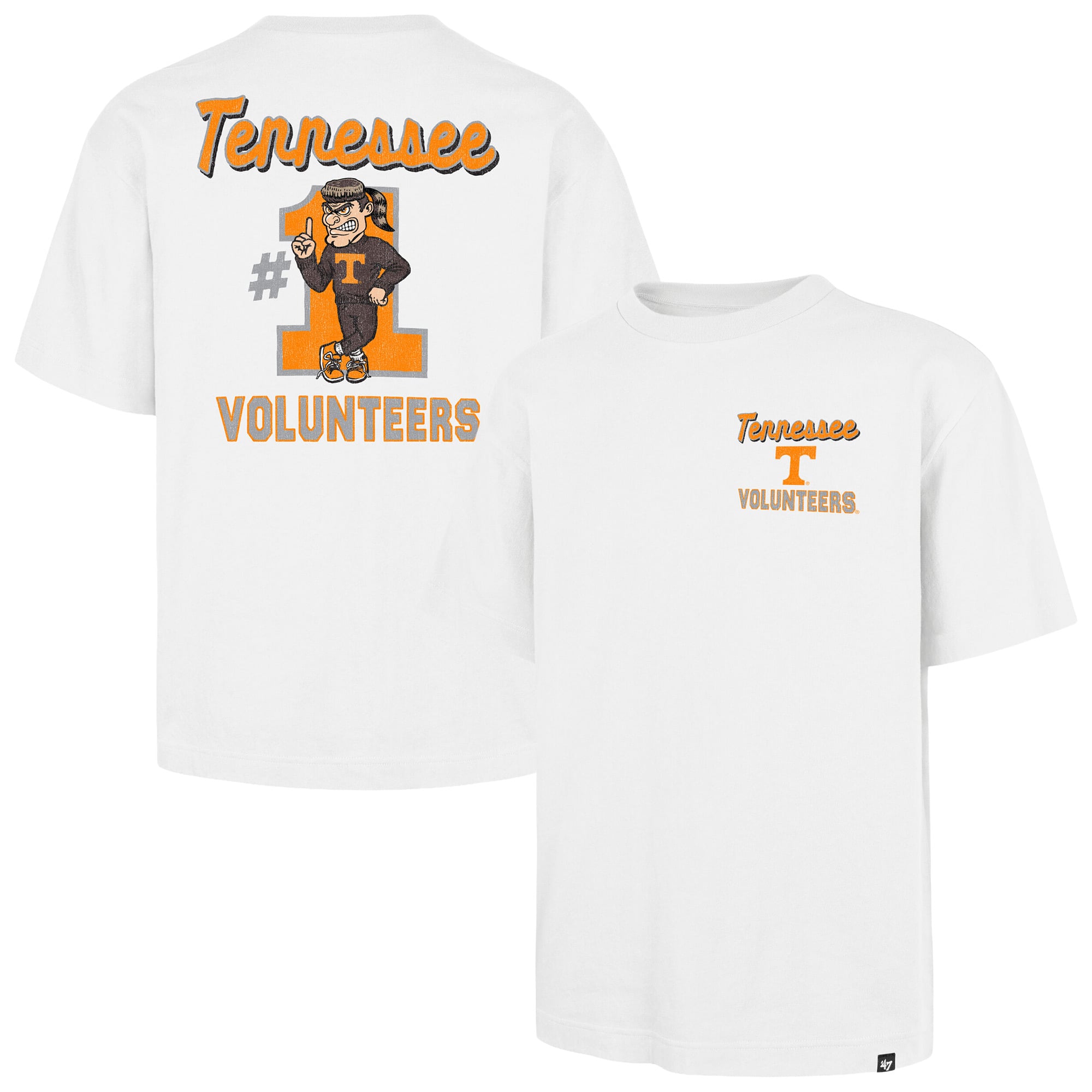 T-shirt homme '47 Blanc Tennessee Volunteers #1 Mascotte Foundation