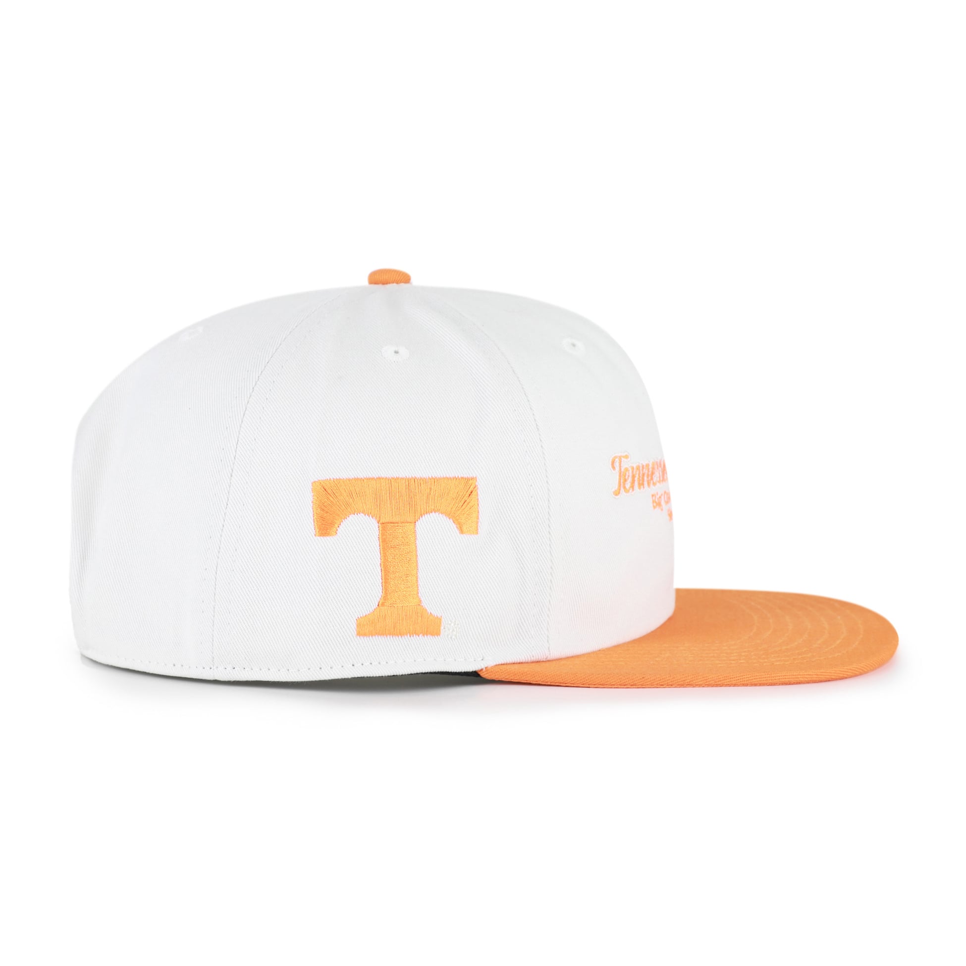 Men's '47 White/Tennessee Orange Tennessee Volunteers Script Stack Relaxed Captain Adjustable Hat