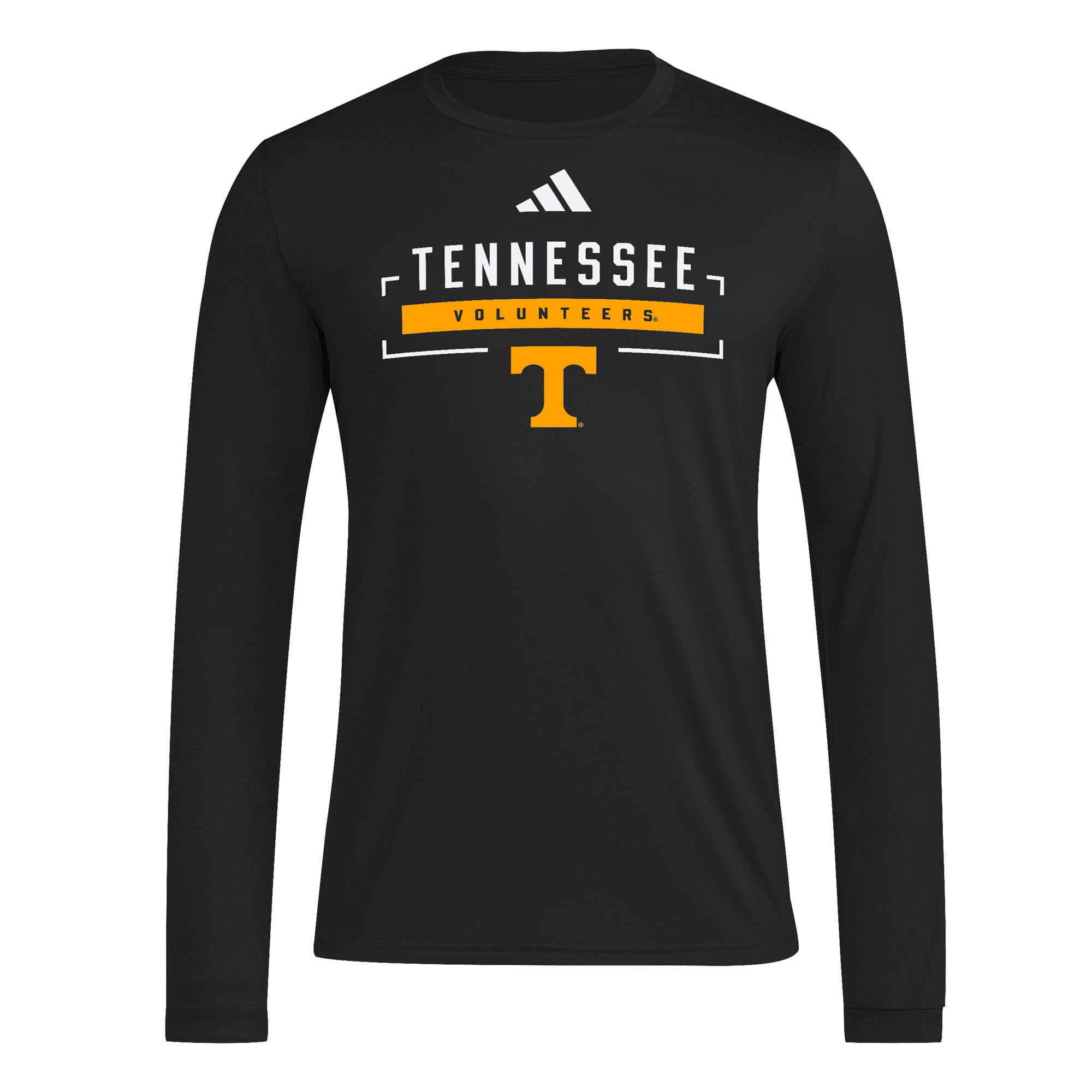 T-shirt à manches longues adidas noir Tennessee Volunteers Basketball Icon Pregame pour homme