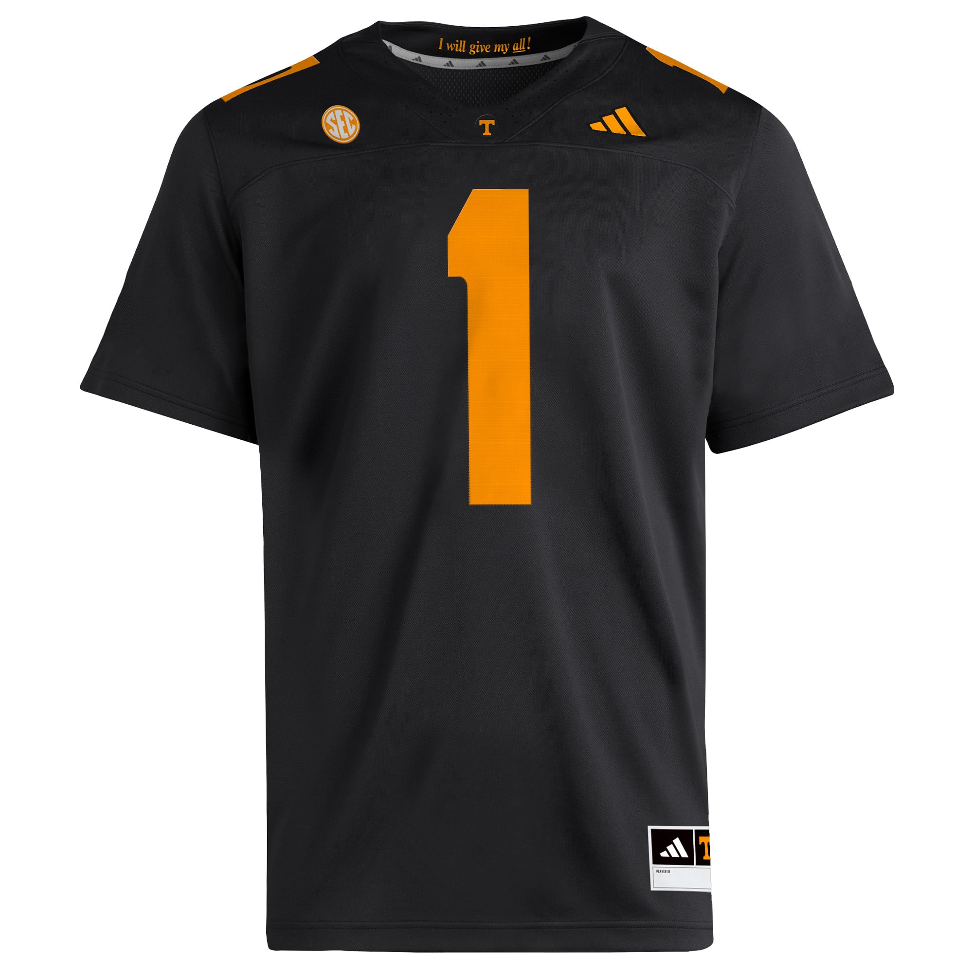 Men's adidas Black Tennessee Volunteers Premier Jersey
