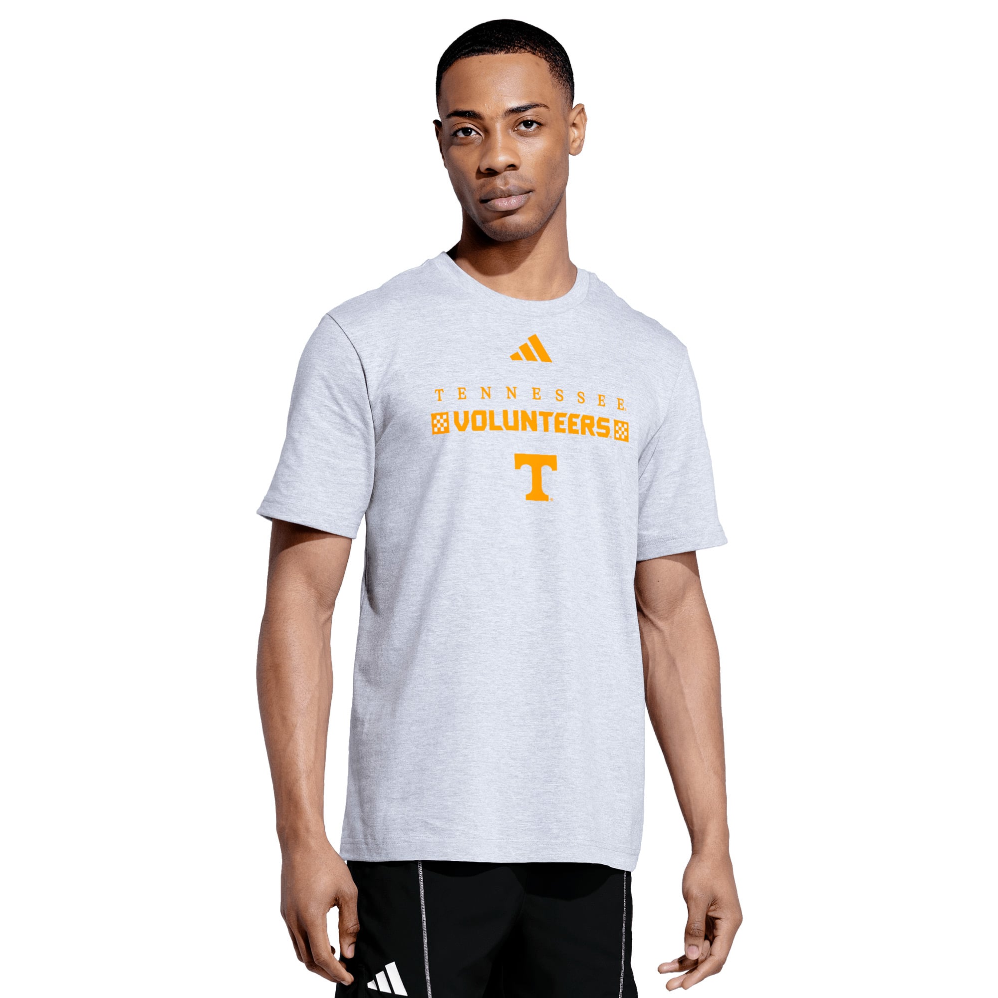 T-shirt adidas gris à carreaux Tennessee Volunteers pour homme