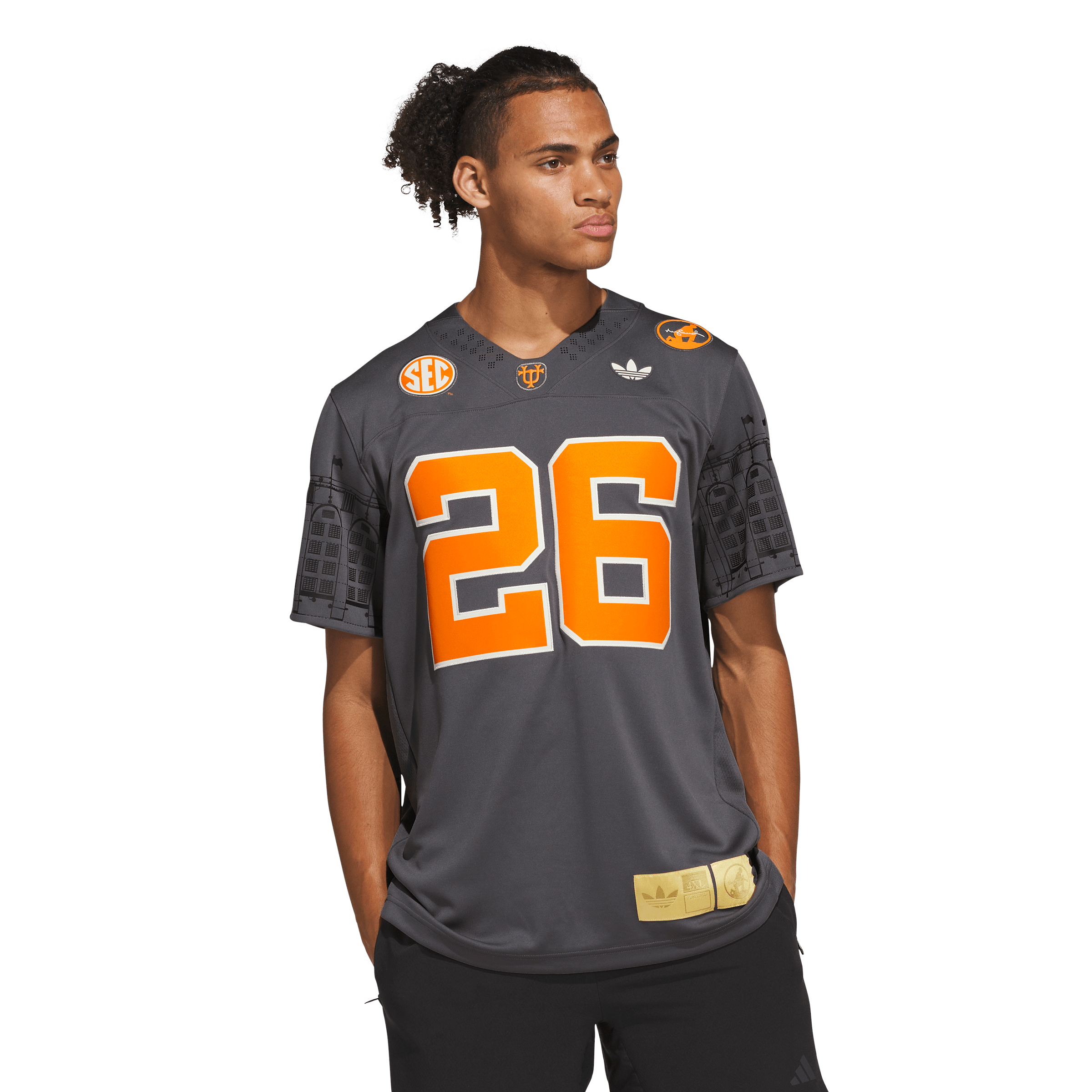Men's adidas #26 Smokey Grey Tennessee Volunteers Neyland Legacy Premier Jersey