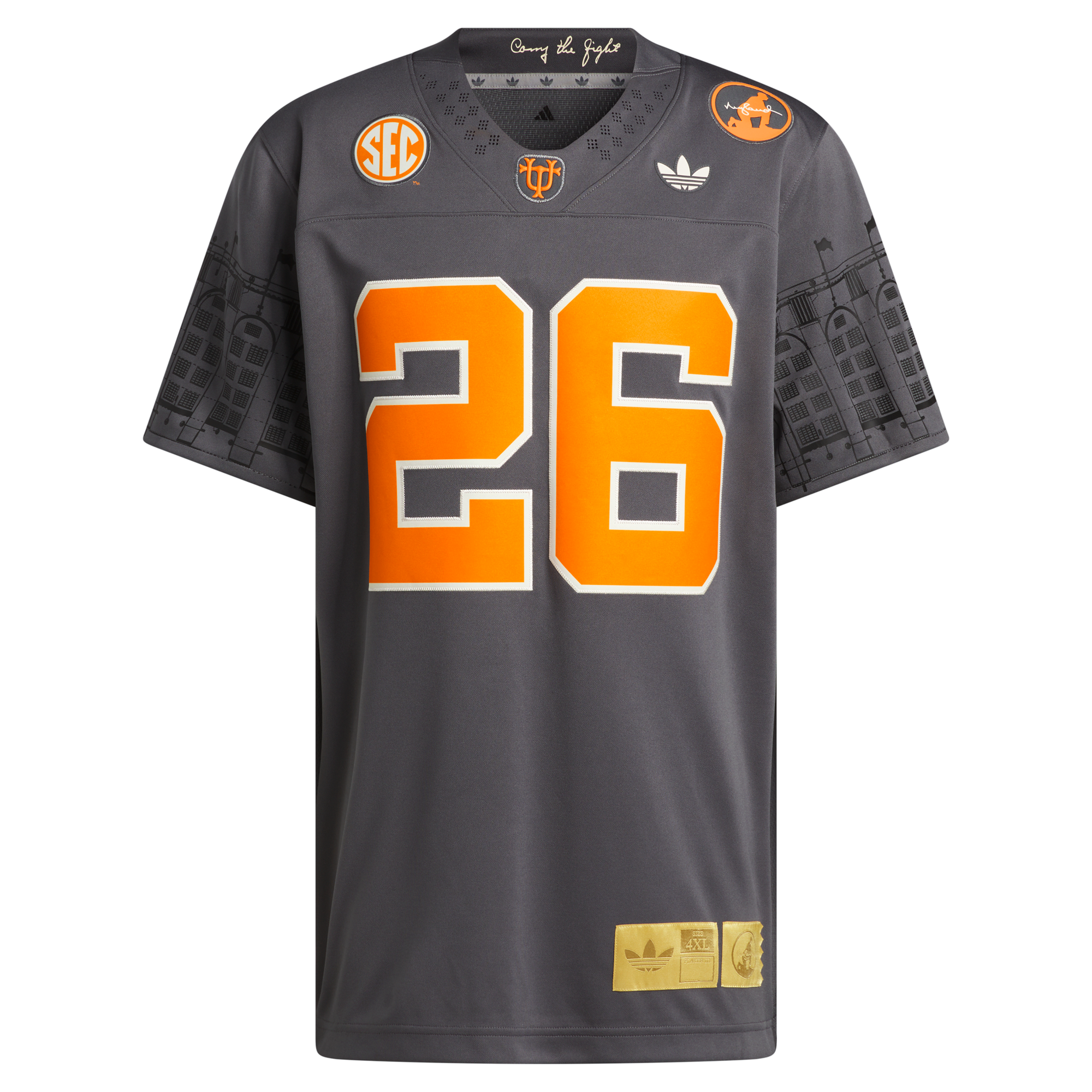 Men's adidas #26 Smokey Grey Tennessee Volunteers Neyland Legacy Premier Jersey