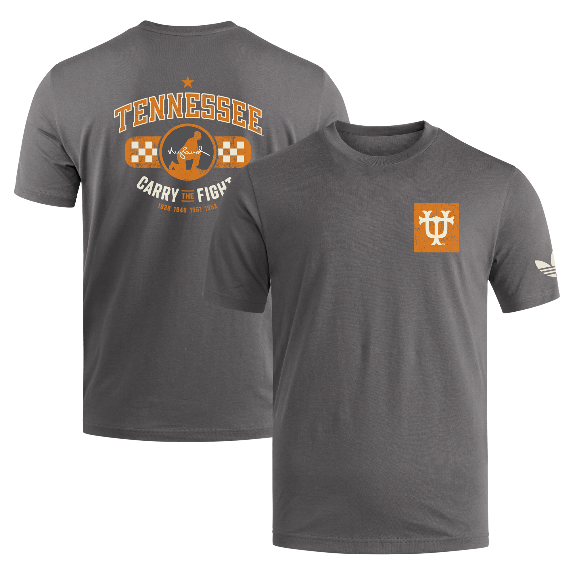 T-shirt adidas Smokey Grey Tennessee Volunteers Neyland Legacy OG Strategy pour homme