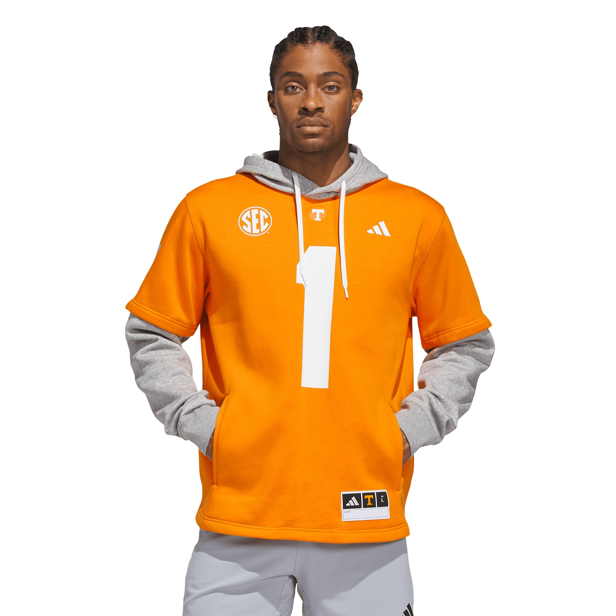 Men's adidas Tennessee Orange Volunteers Home Hooded Jersey