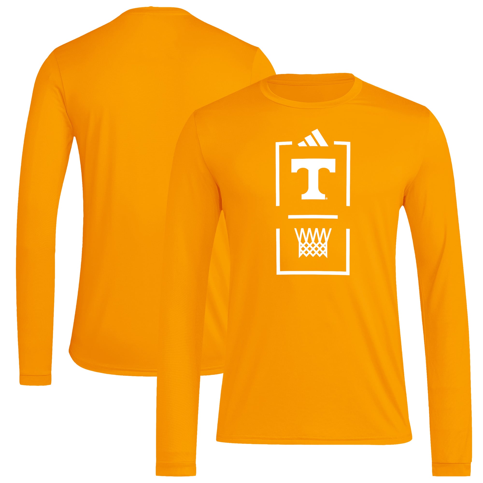 T-shirt à manches longues adidas Tennessee Orange Volunteers pour homme, modèle AEROREADY d'avant-match