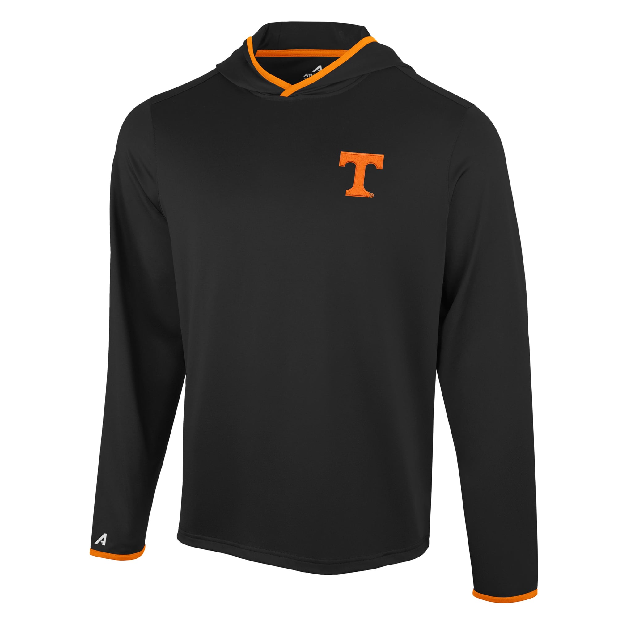 T-shirt à capuche manches longues Antigua Black Tennessee Volunteers Brink Color Pop pour homme